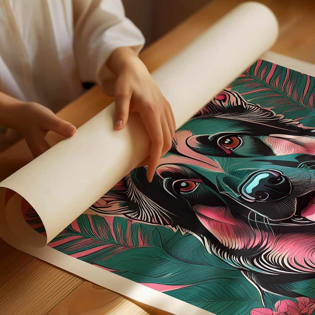 German Shepherd Flowery Dog image 1