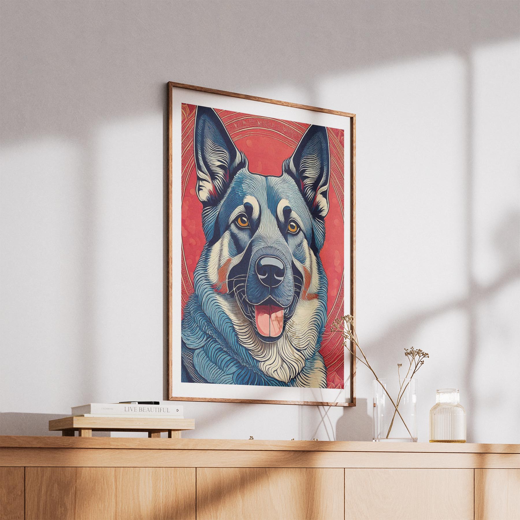 German Shepherd Hokusai Japanese Inspired Dog Series image 5
