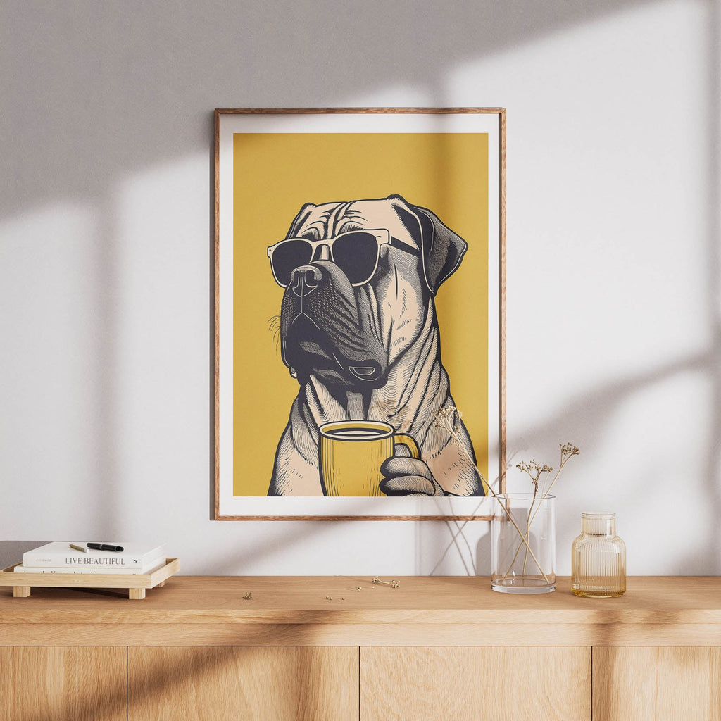 Bull Mastiff Chillin Coffee Dog image 8