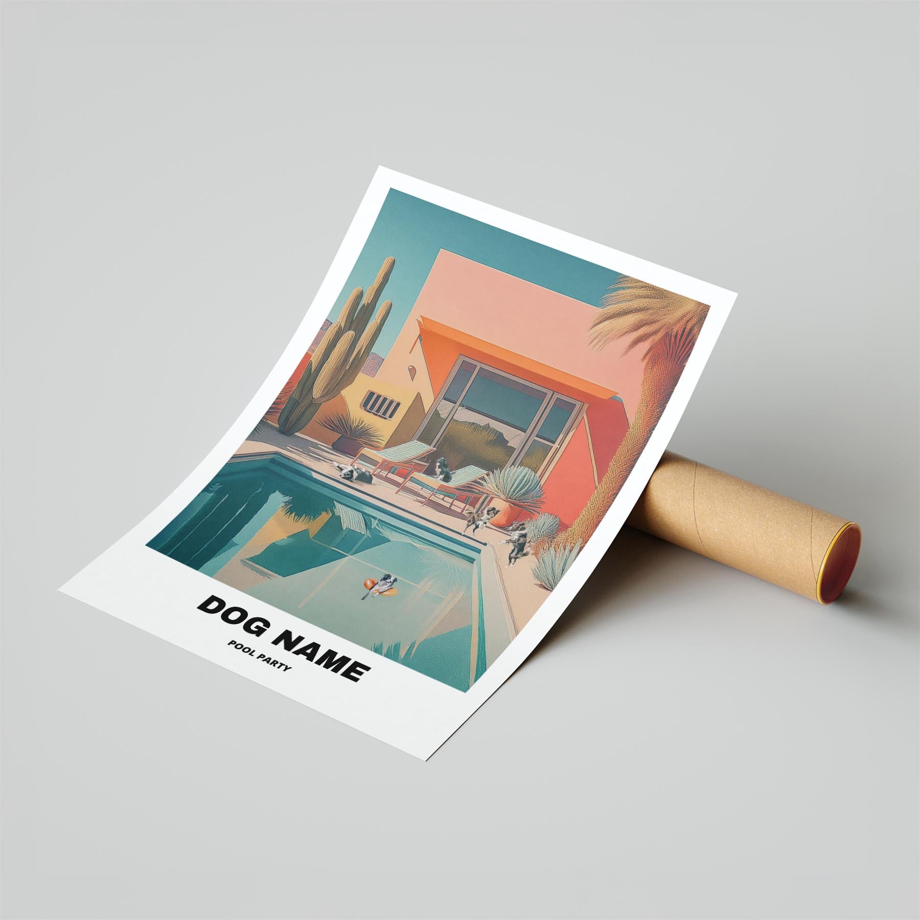 Border Collie Custom Pool Party WITH TEXT image 6