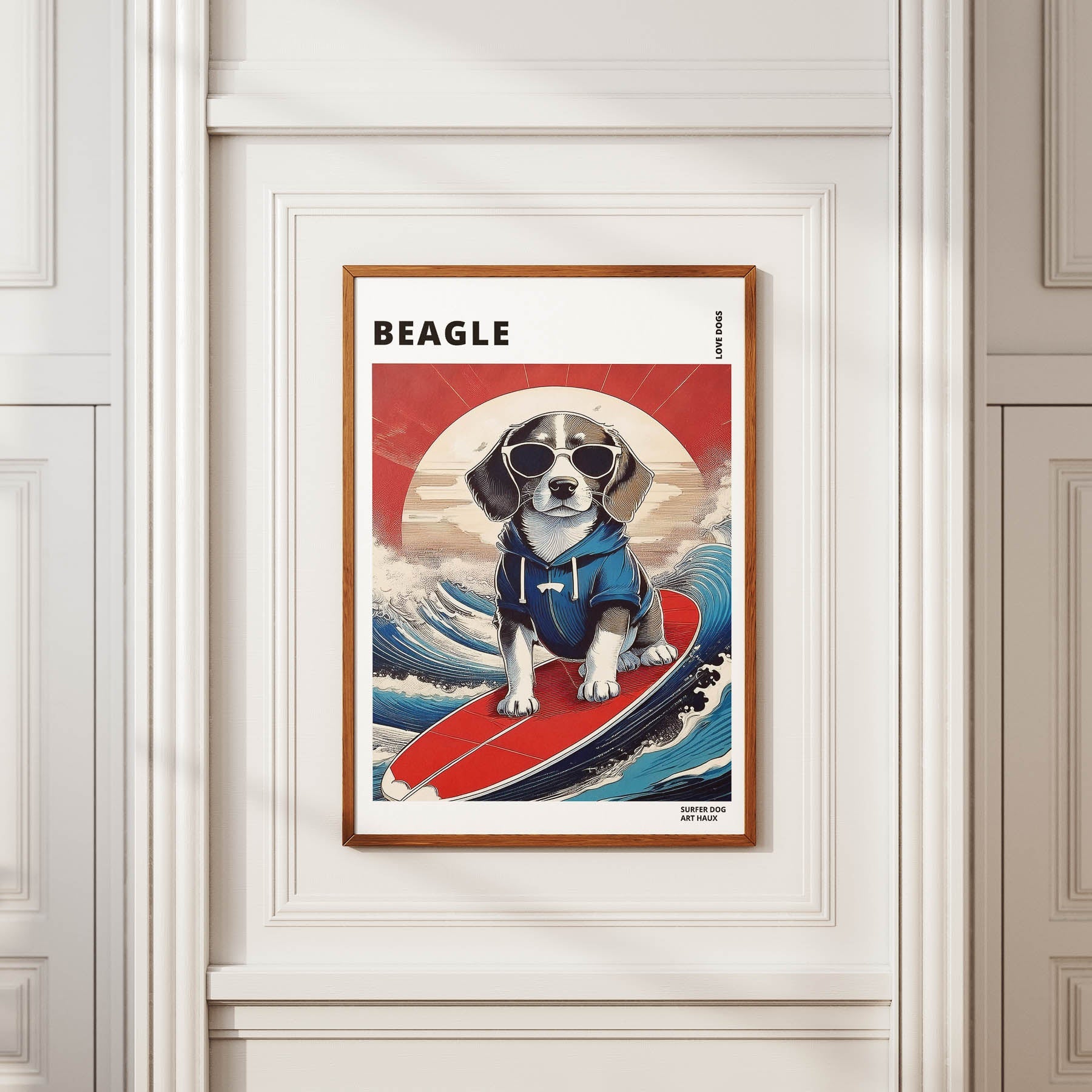 Beagle Hokosai Surfer Dogs 1 image 2