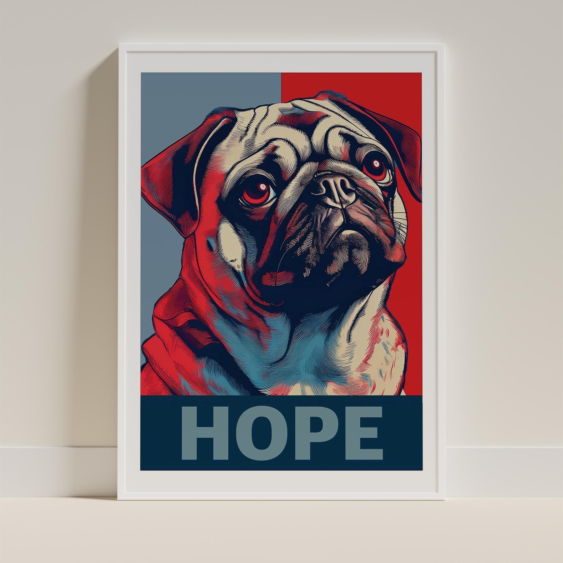 Pug HOPE Series Inspired by the Obama Poster image 9