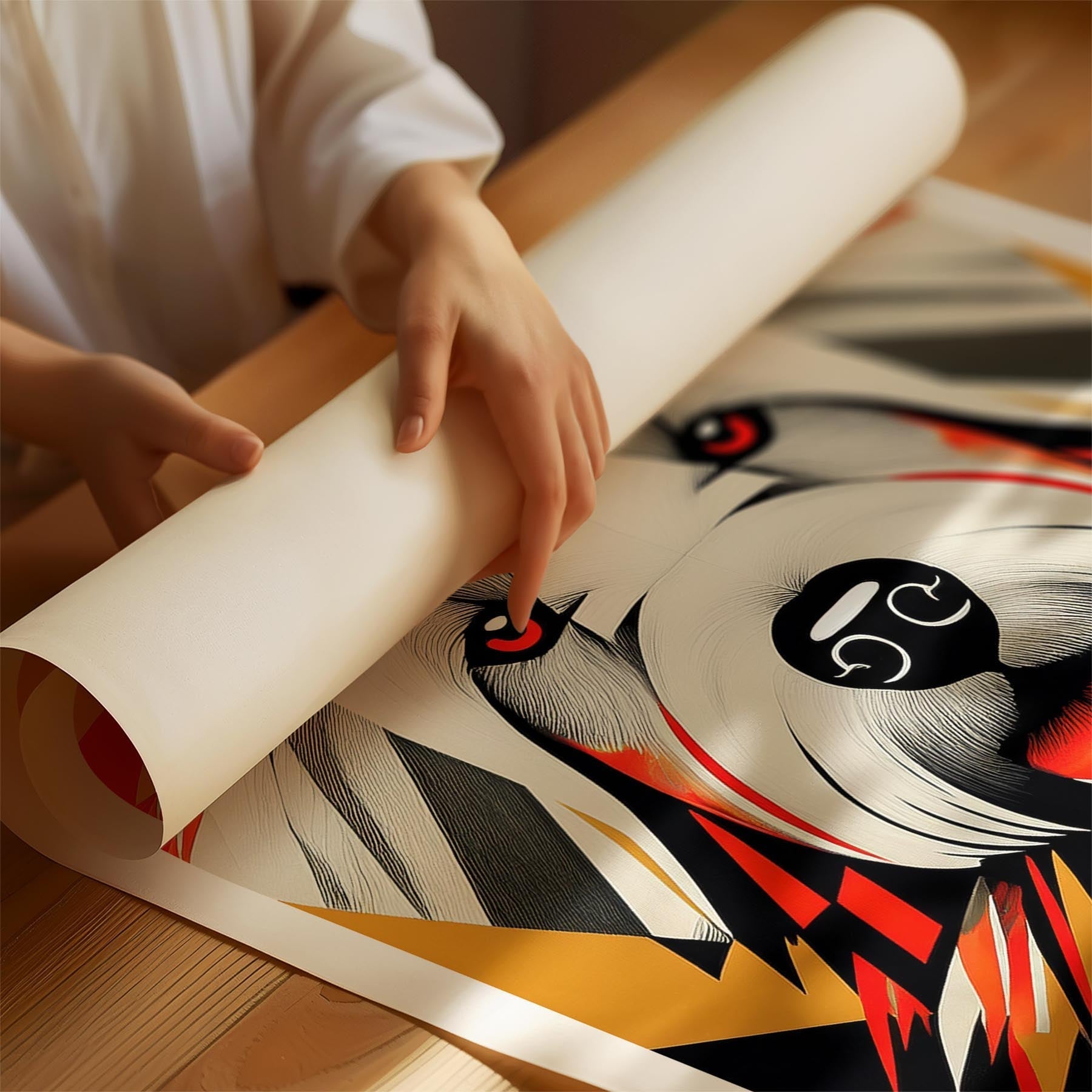 Coton de Tulear Geometric Orange Series image 1