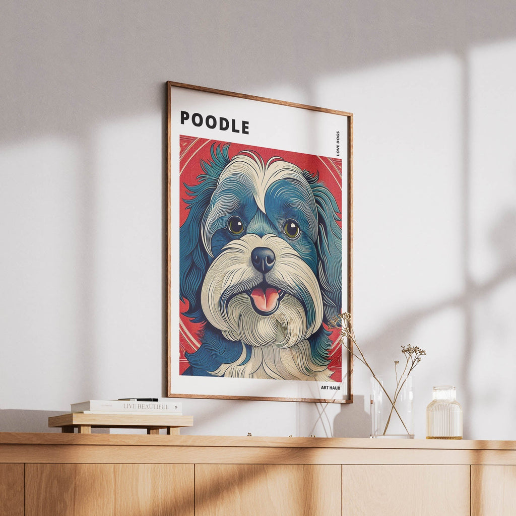Poodle Hokusai Japanese Inspired Dog Series with Text image 5