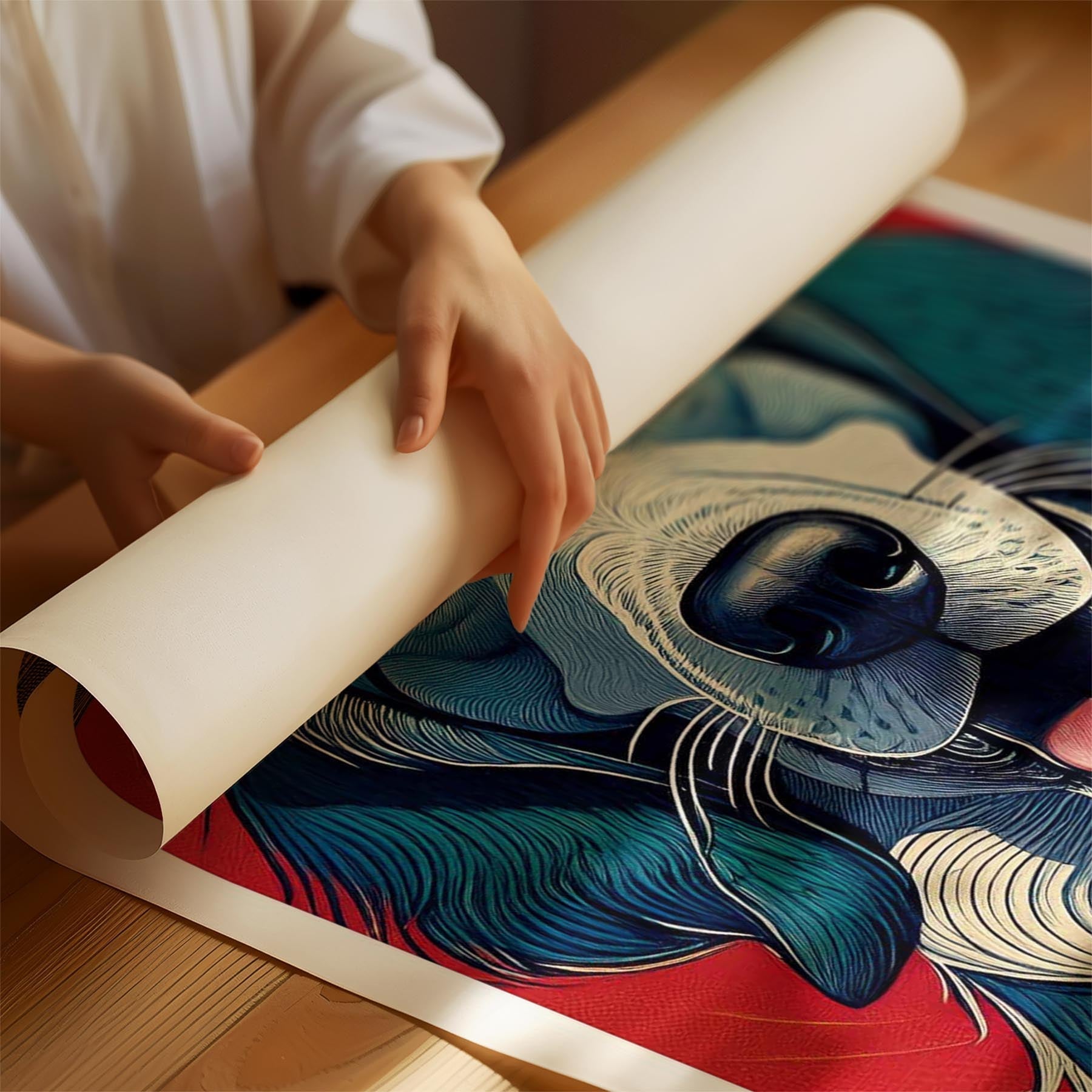 English Setter Hokusai Japanese Inspired Dog Series 2 image 1