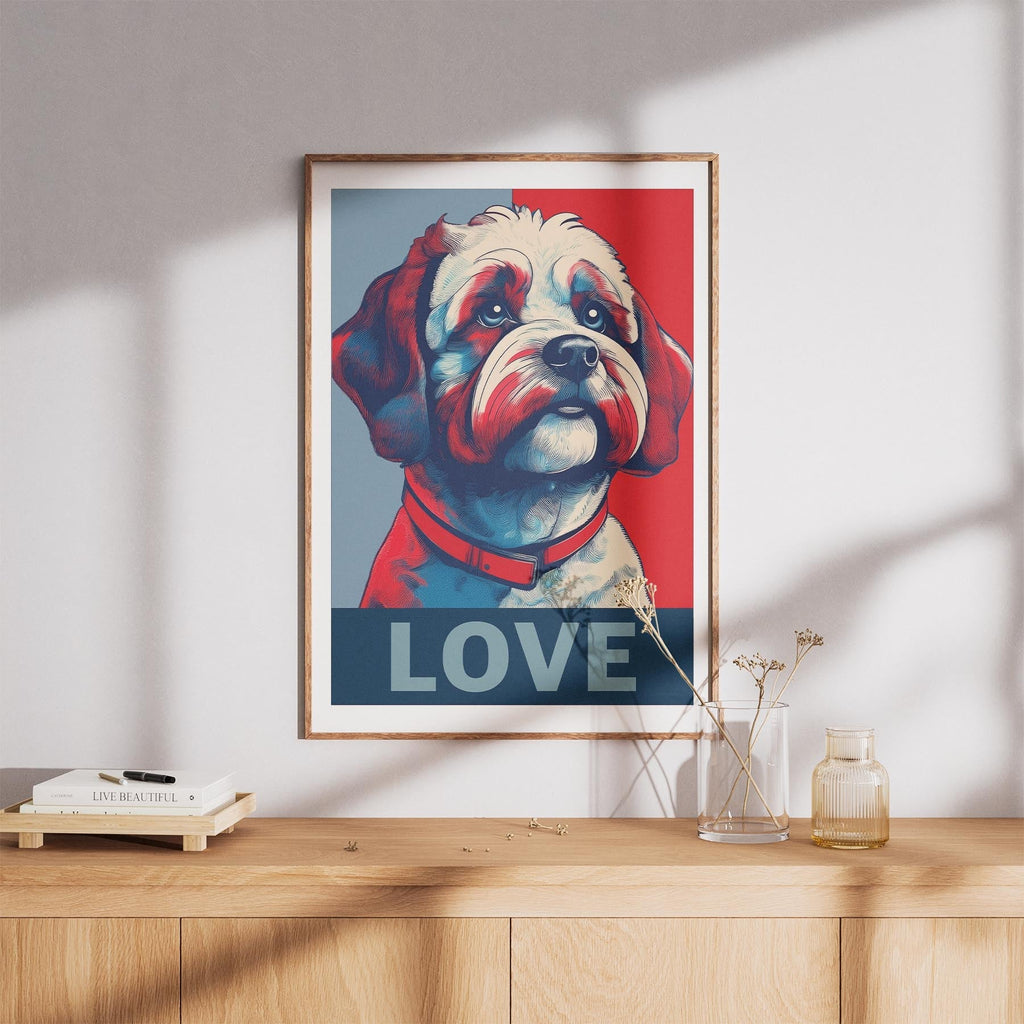 Bichon Frise LOVE Series Inspired by the Obama Poster image 8