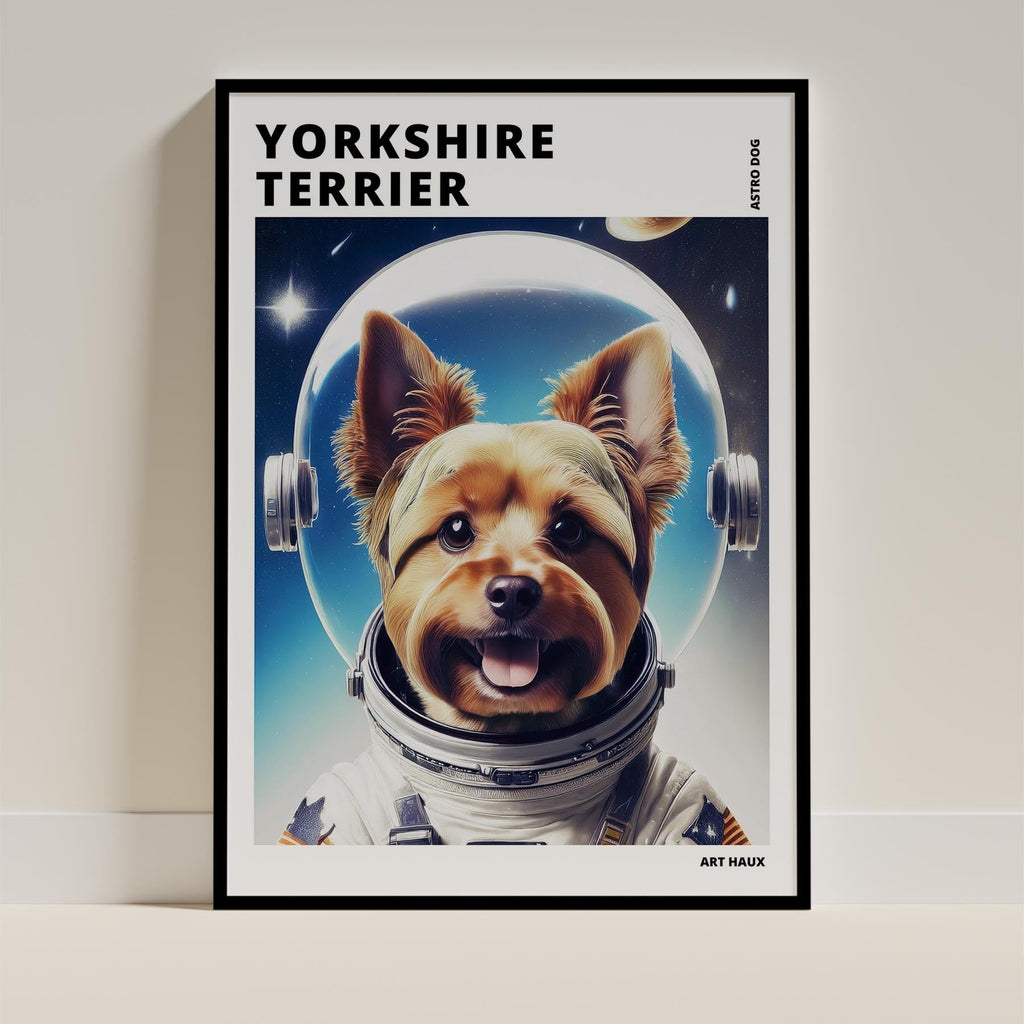 Yorkshire Terrier Astronaut Dog Series with Text Astro Dog image 11