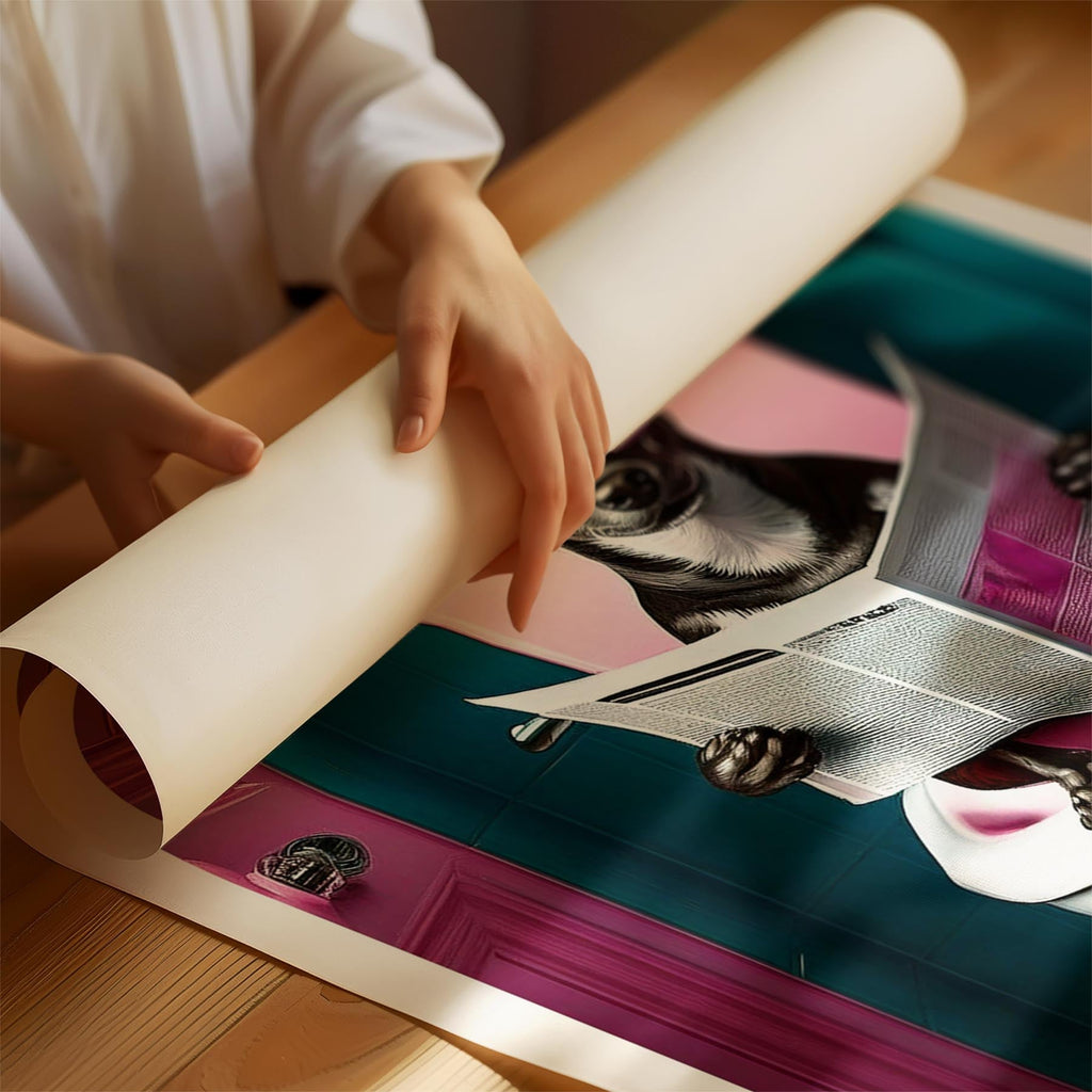 Miniature Pinscher Toilet Dogs PInk and Turquise image 1