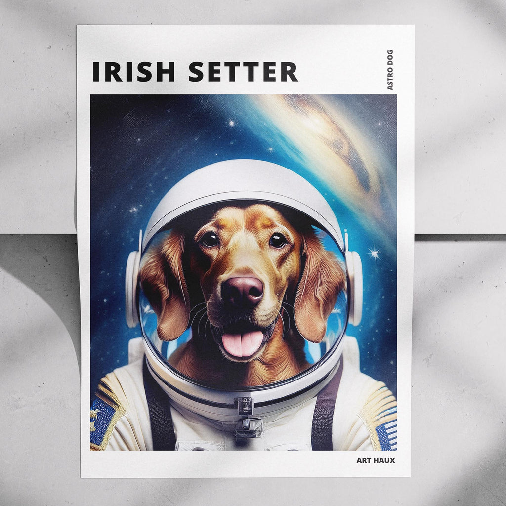 Irish Setter Astronaut Dog Series with Text Astro Dog image 7