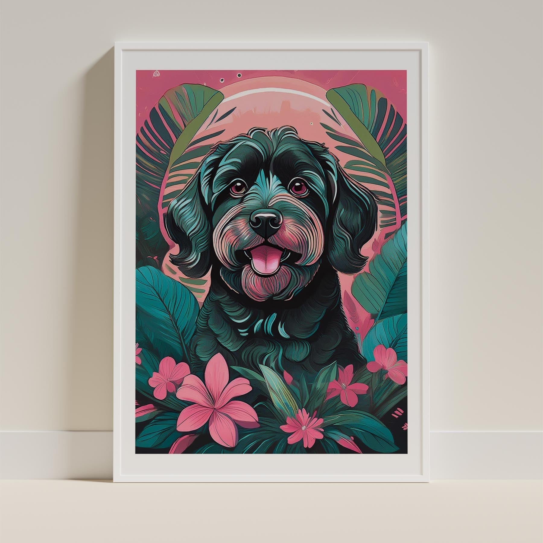Schnoodle Flowery Dog image 10