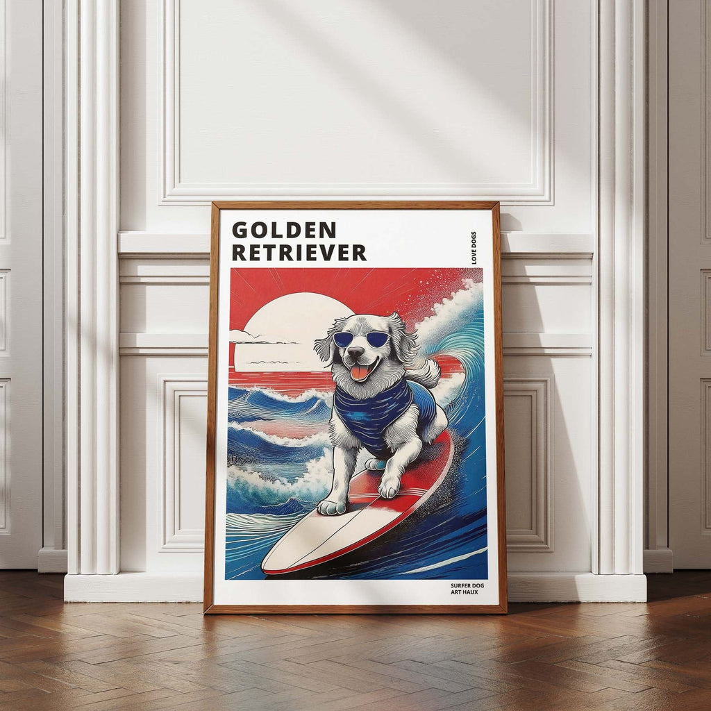 Golden Retriever Hokosai Surfer Dogs 1 image 4