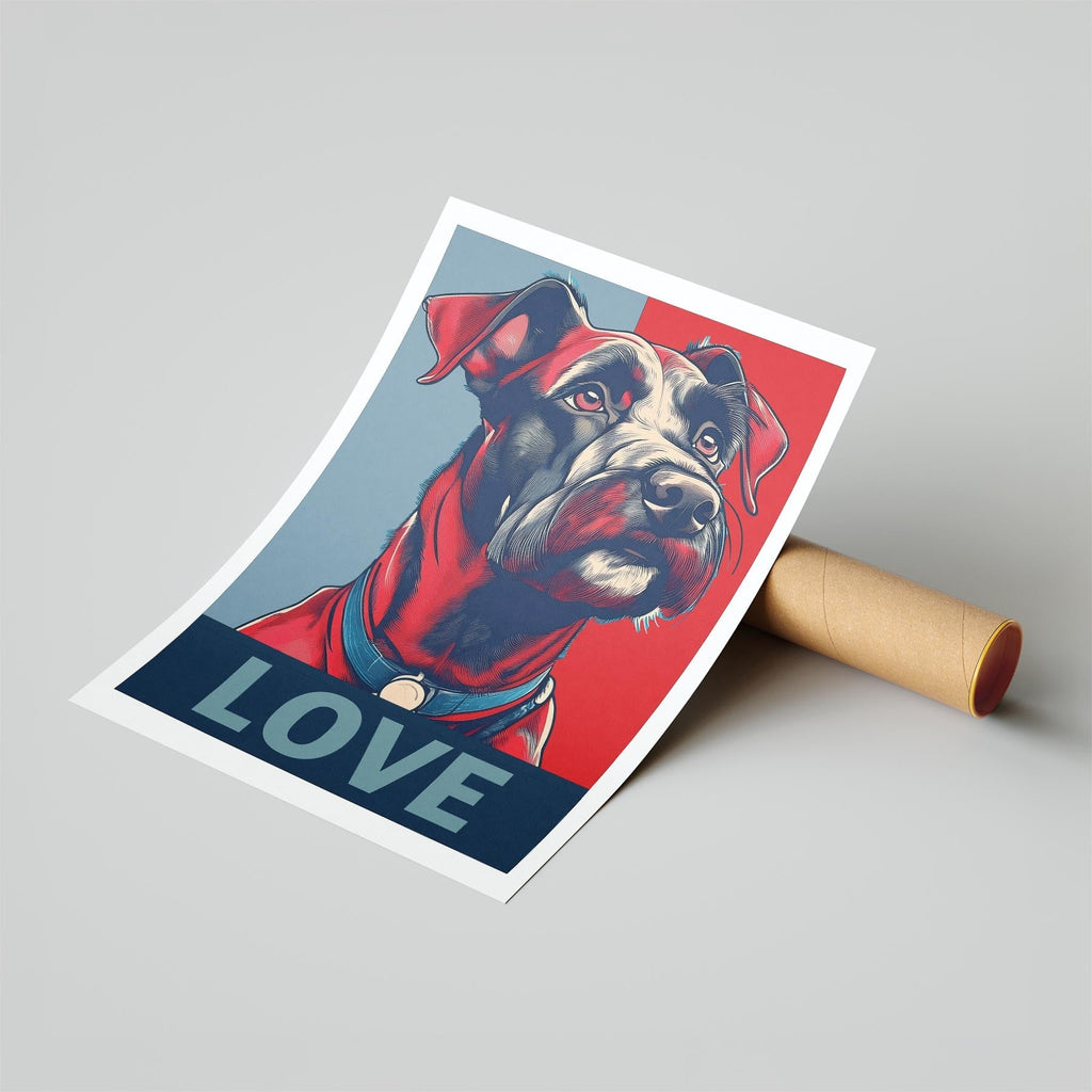 Black Russian Terrier LOVE Series Inspired by the Obama Poster image 6