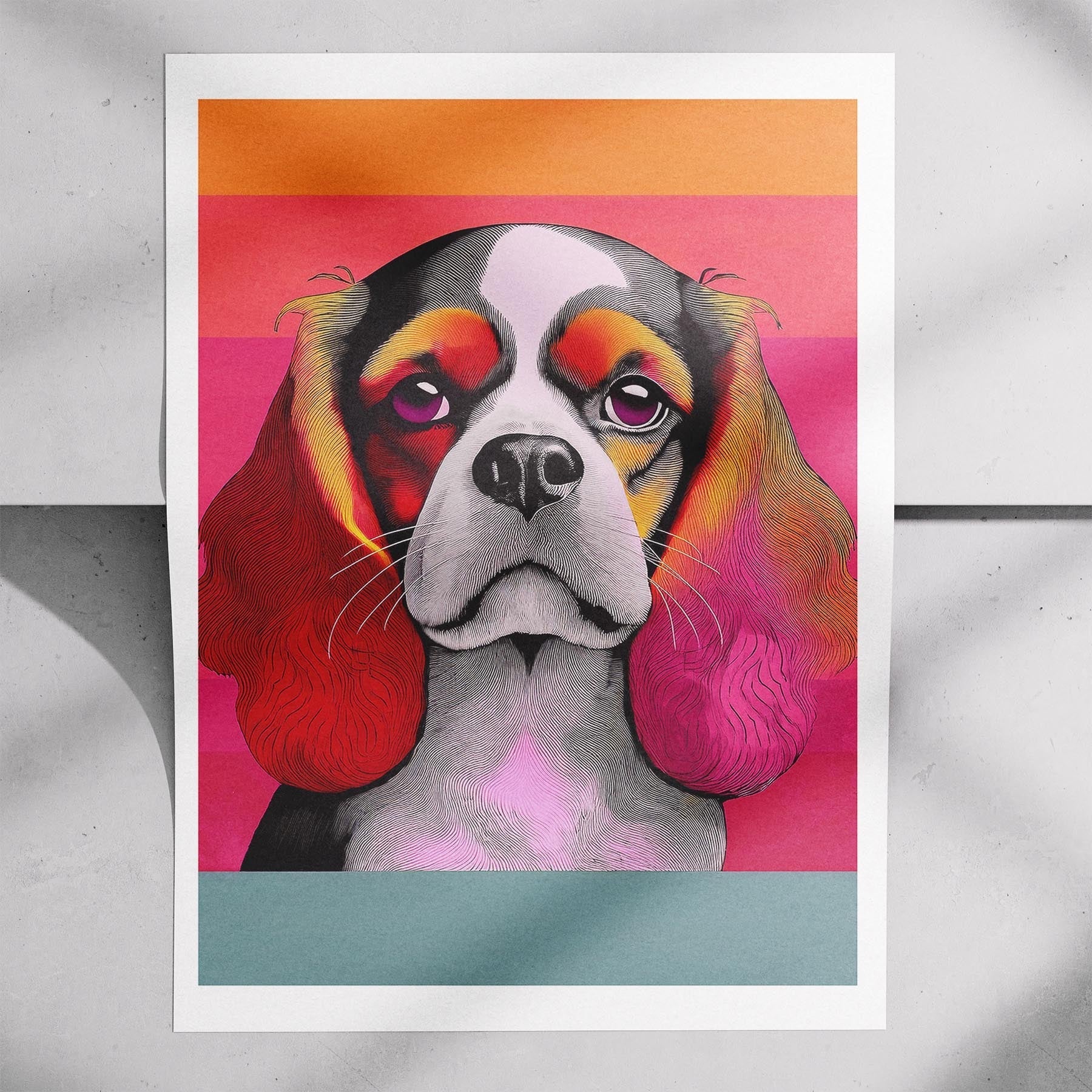 Cavalier Spaniel Modern Pop Dog Series image 7