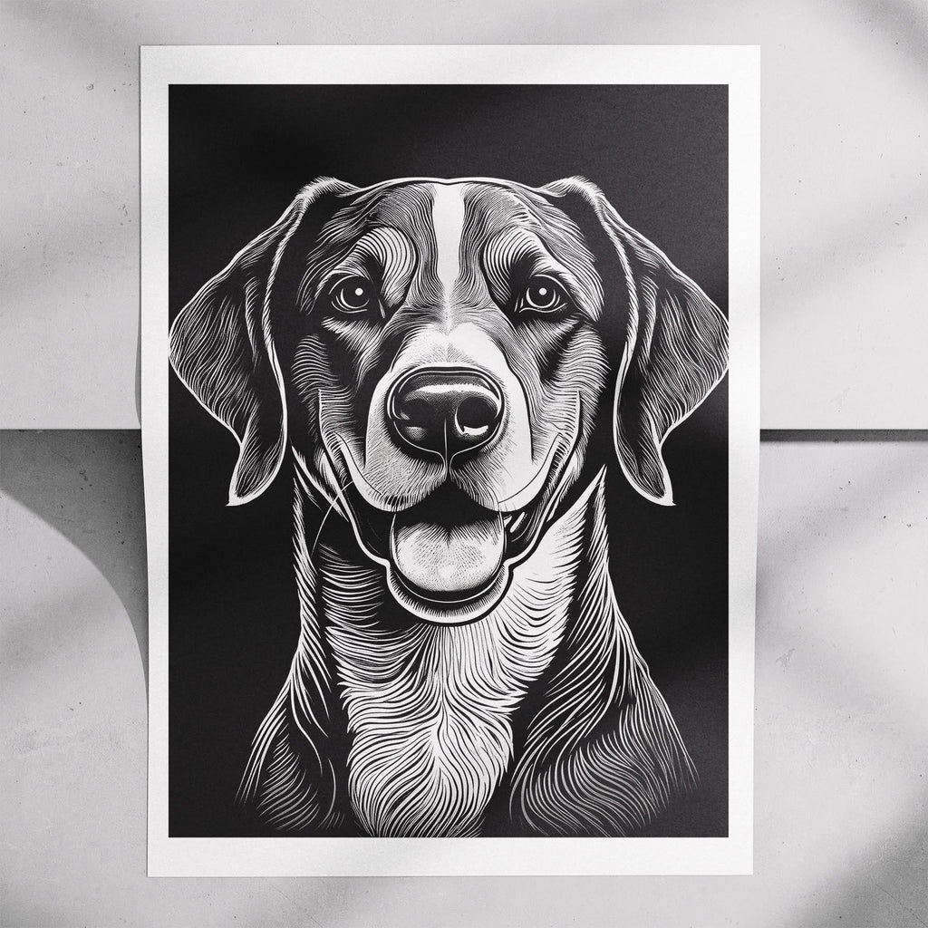 English Pointer Line Dog Series in Black and White image 7