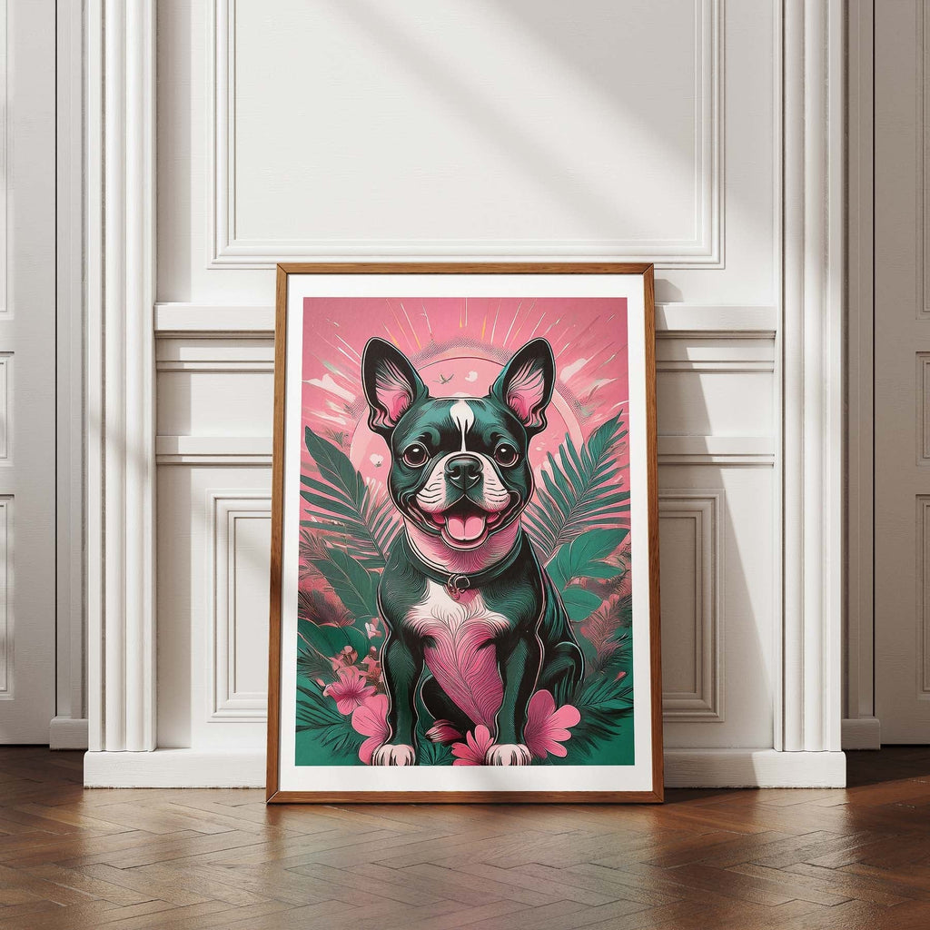 Boston Terrier Flowery Dog image 4