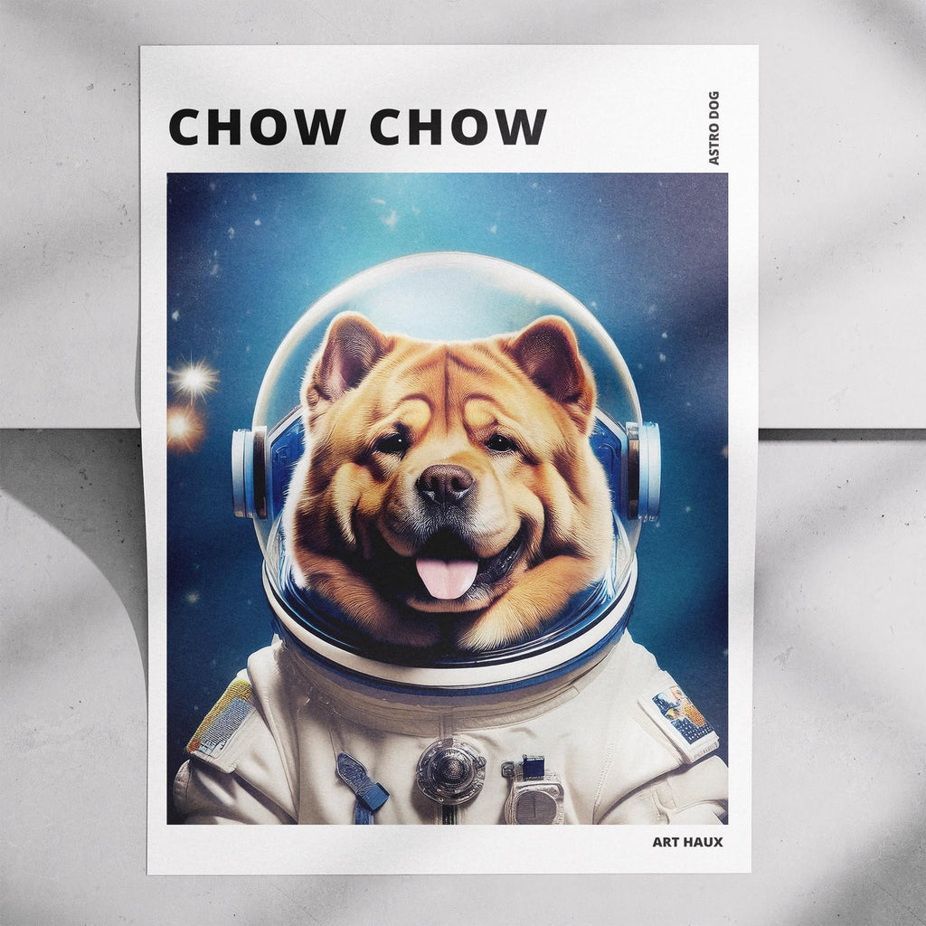 Chow Chow Astronaut Dog Series with Text Astro Dog image 7
