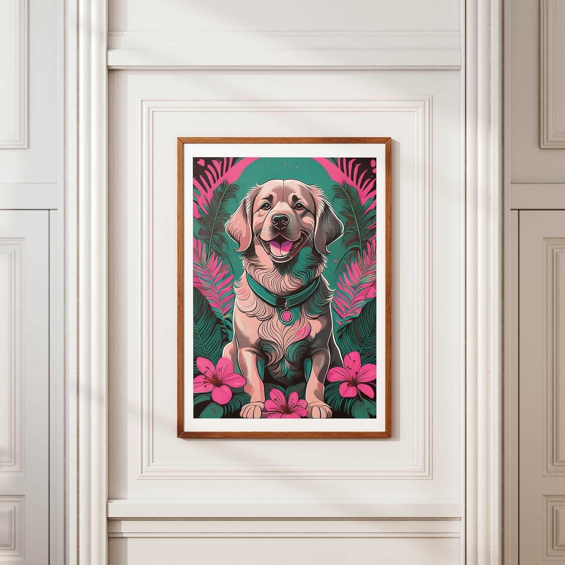 Golden Retriever Flowery Dog image 3