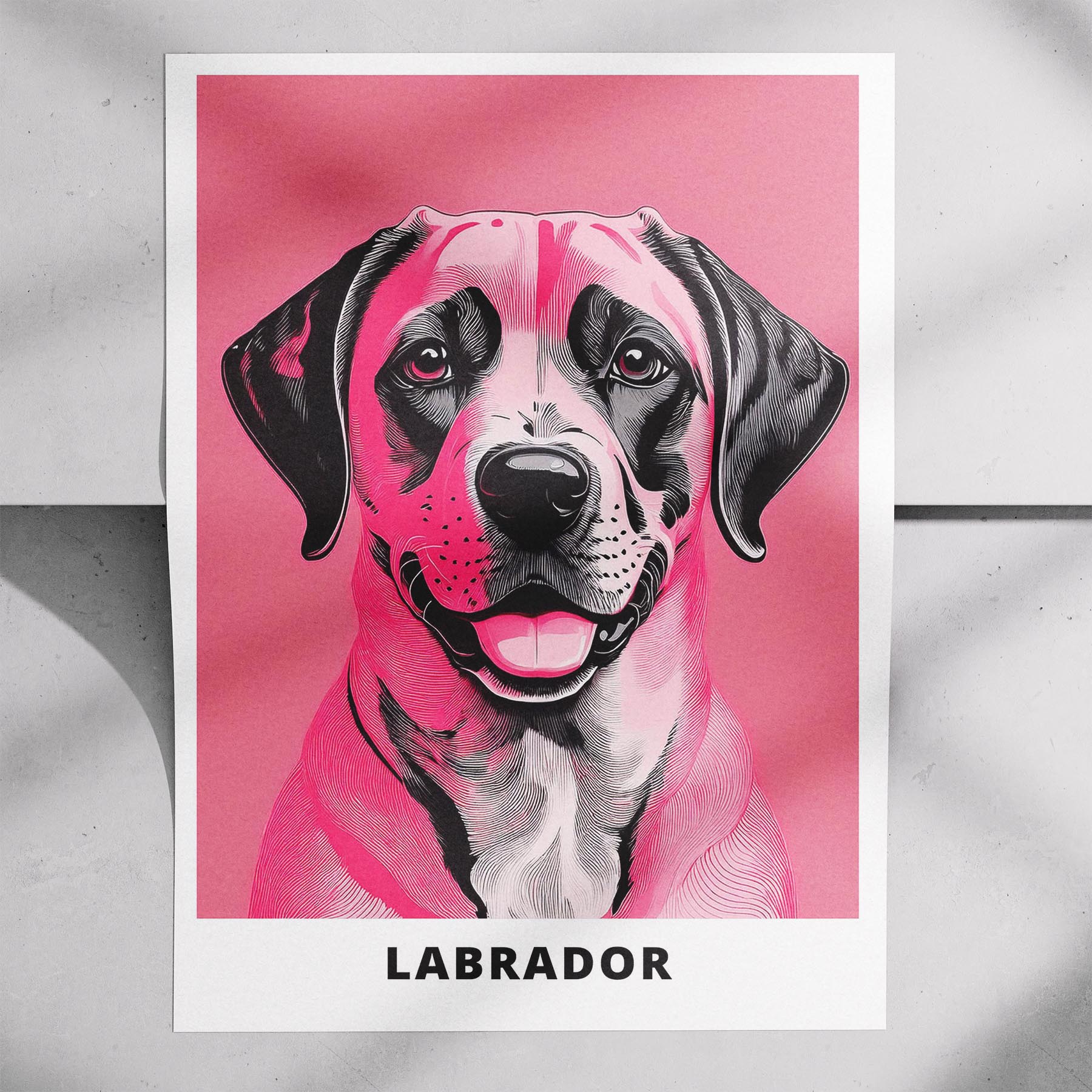 Labrador Retriever Pink and Black Dog Series 3 image 7