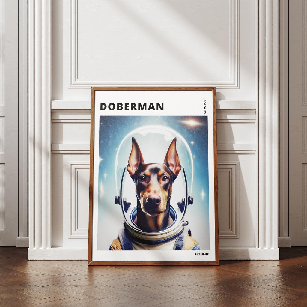 Doberman Astronaut Dog Series with Text Astro Dog image 4