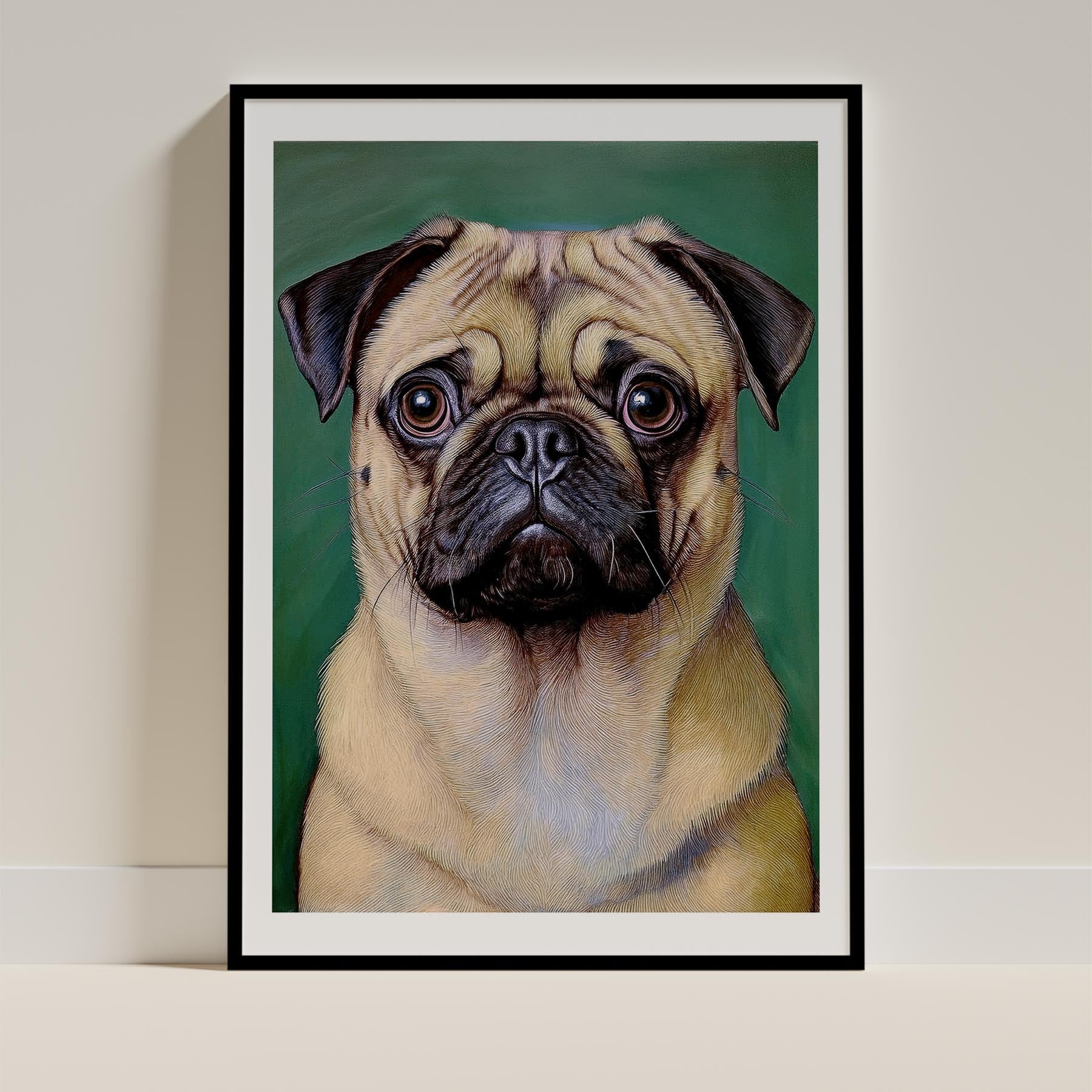 Pug Green Painted Series image 0