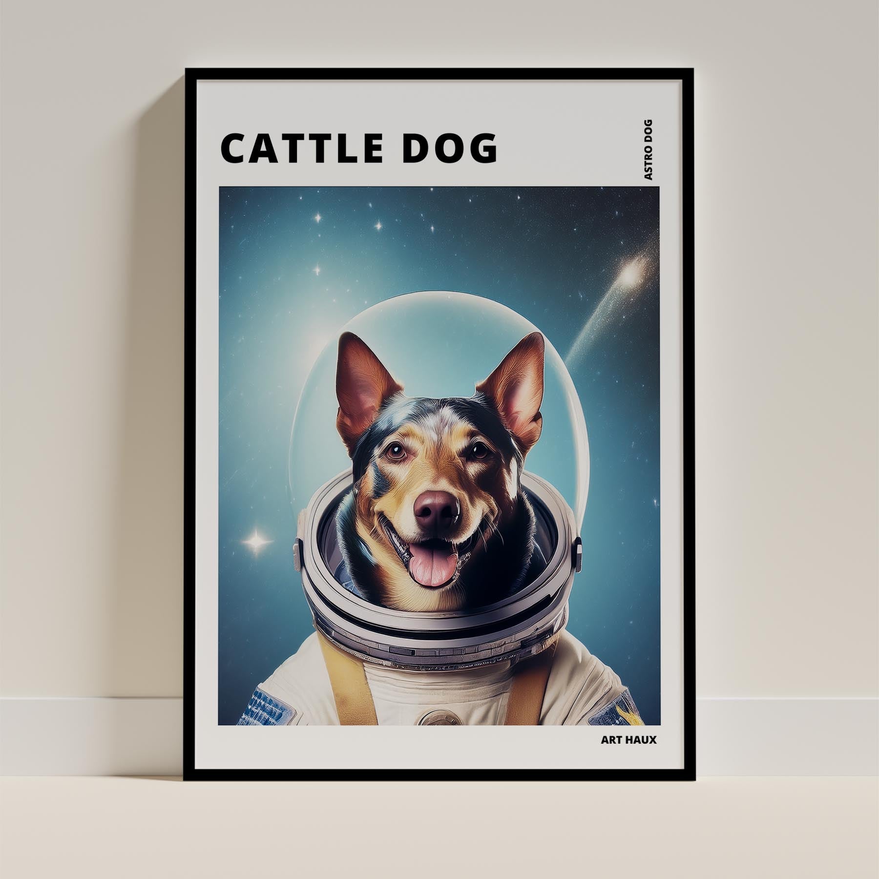 Cattle Dog Astronaut Dog Series with Text Astro Dog image 0