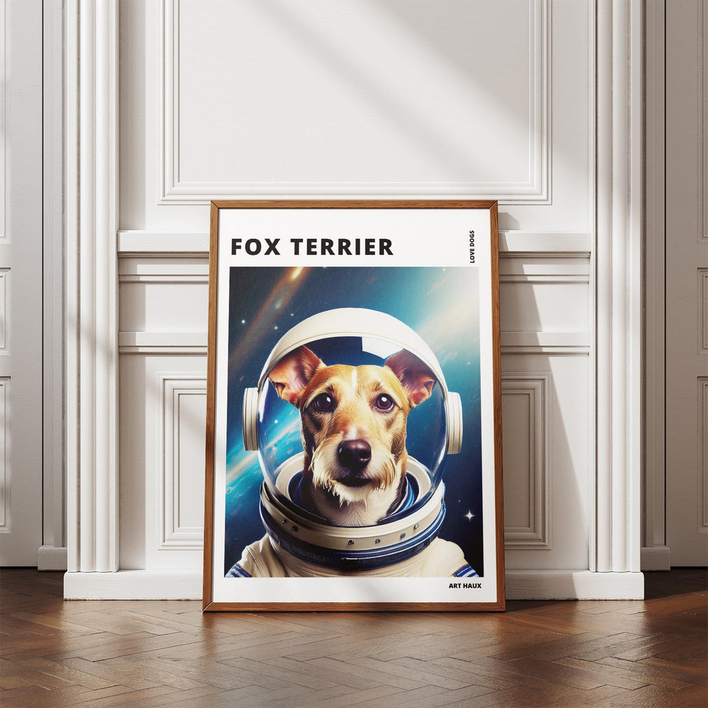 Fox Terrier Astronaut Dog Series with Text Astro Dog image 4