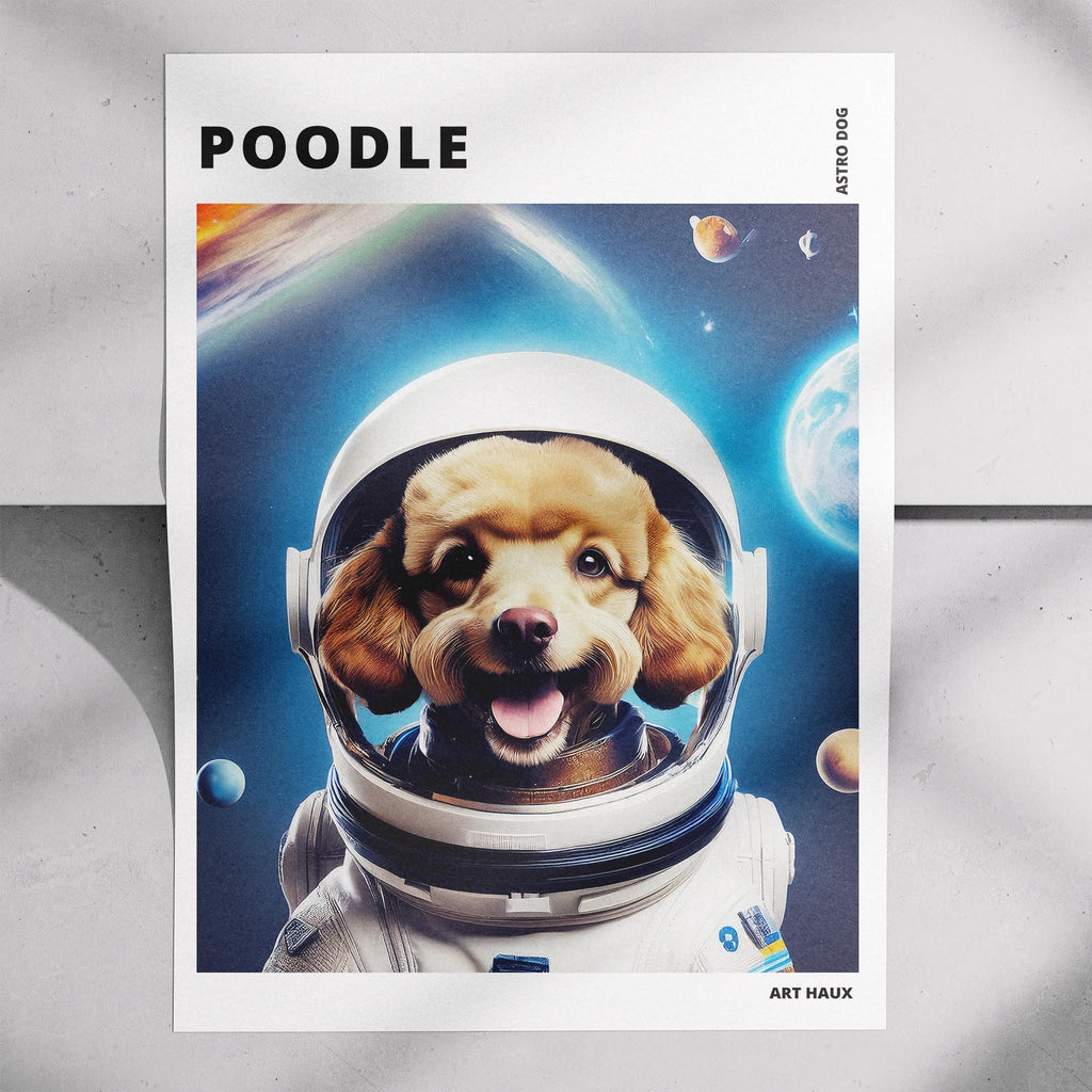 Poodle Astronaut Dog Series with Text Astro Dog image 7