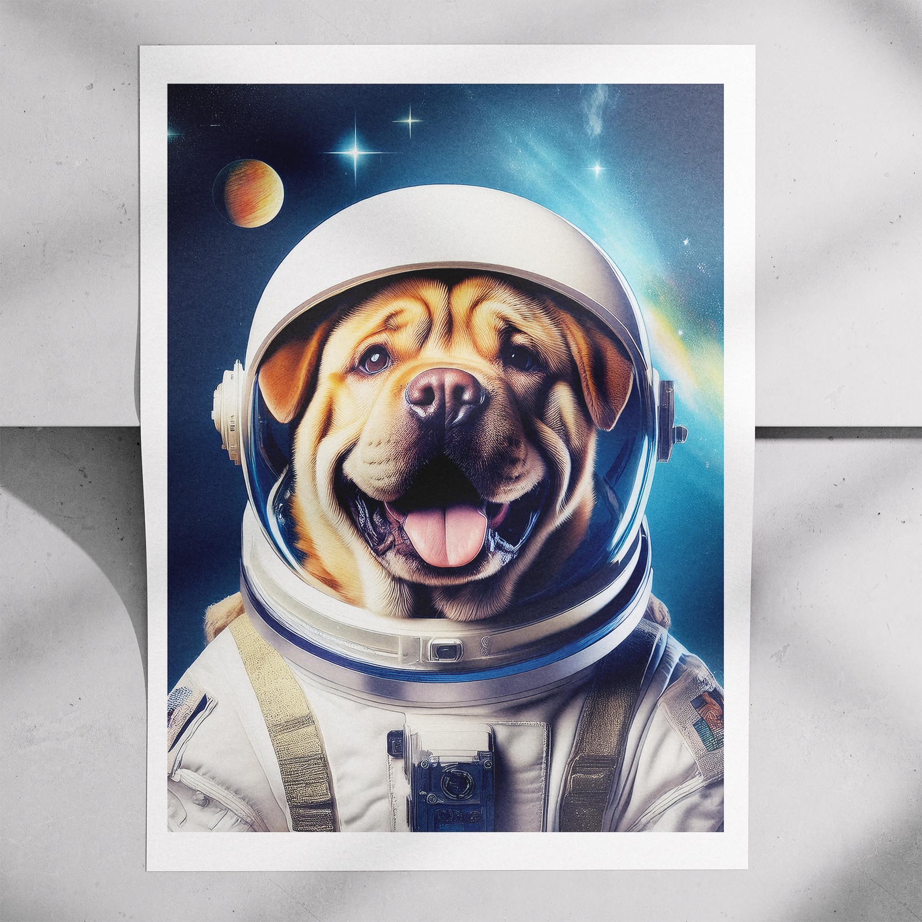 Shar Pei Astronaut Dog Series image 7