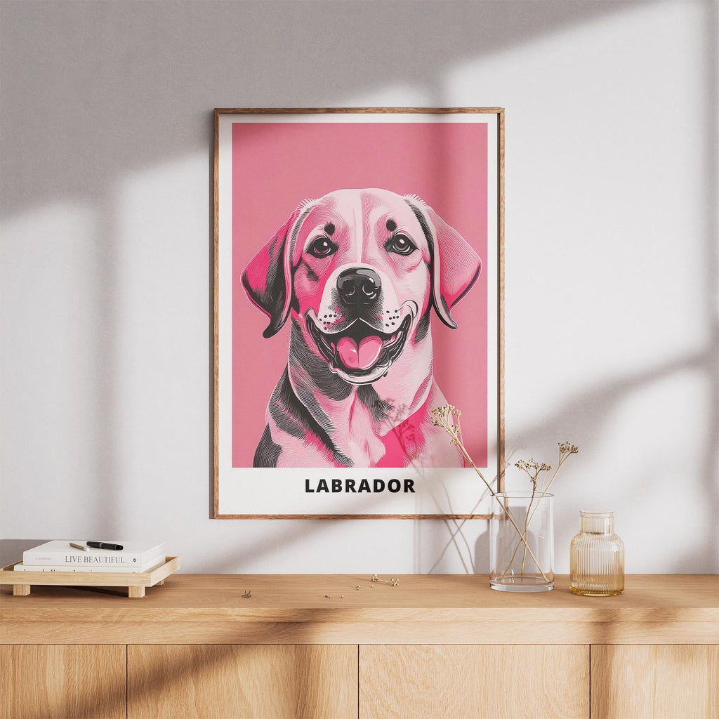 Labrador Retriever Pink and Black Dog Series 2 image 8