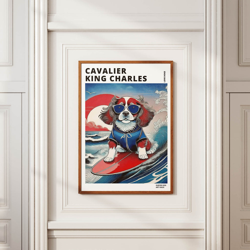 Cavalier King Charles Spaniel Hokosai Surfer Dogs 1 image 2