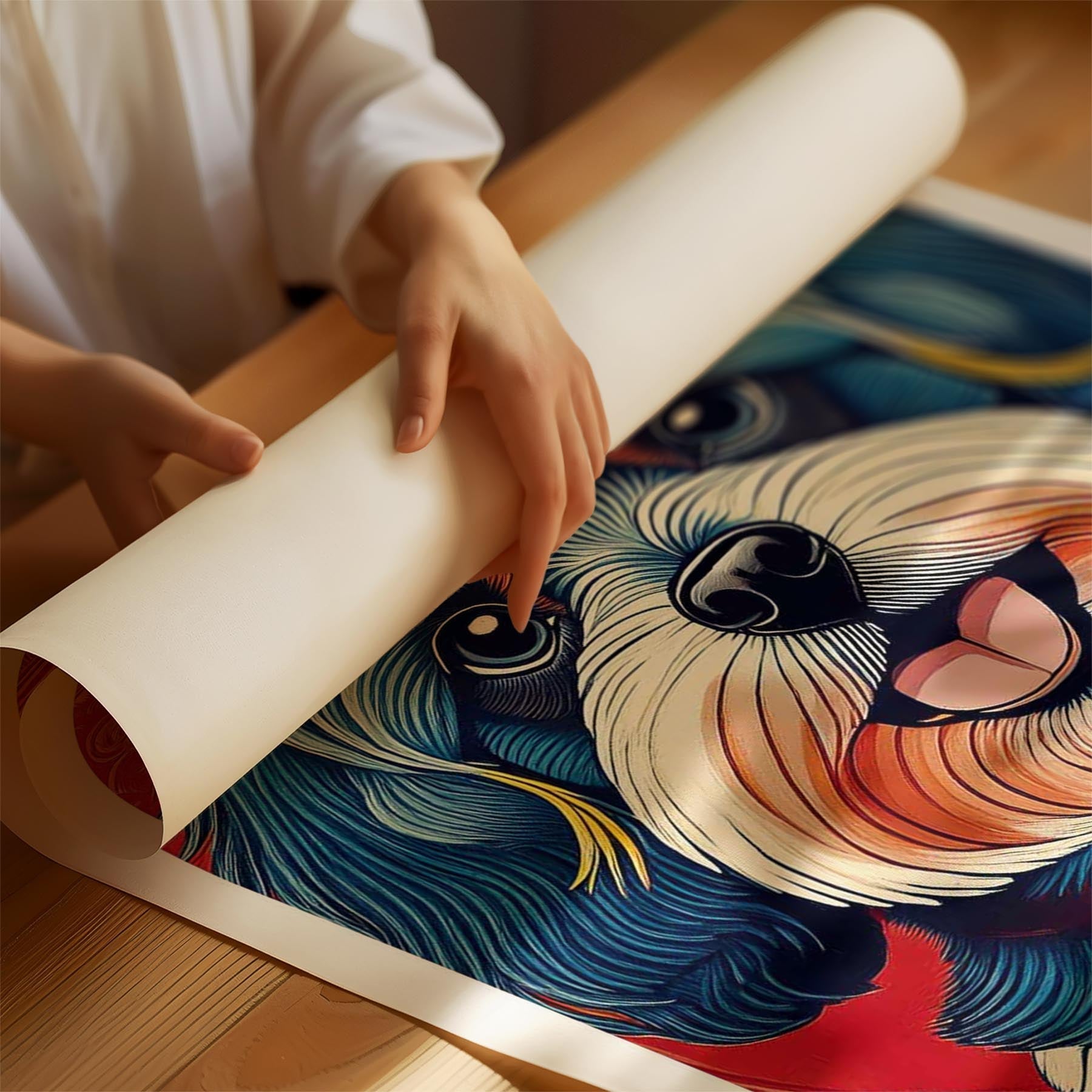 Shih Tzu Hokusai Japanese Inspired Dog Series image 1