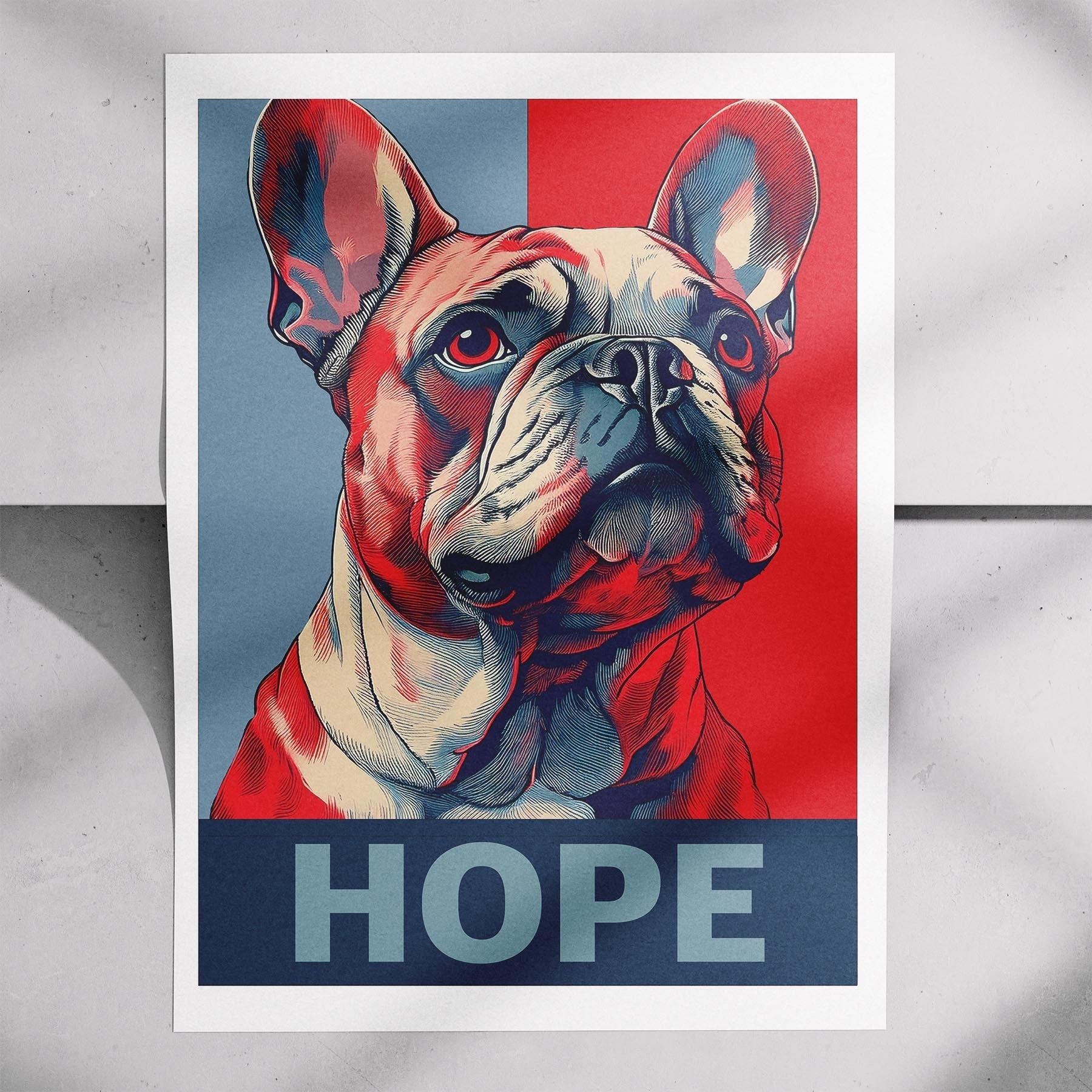 French Bulldog HOPE Series Inspired by the Obama Poster image 7