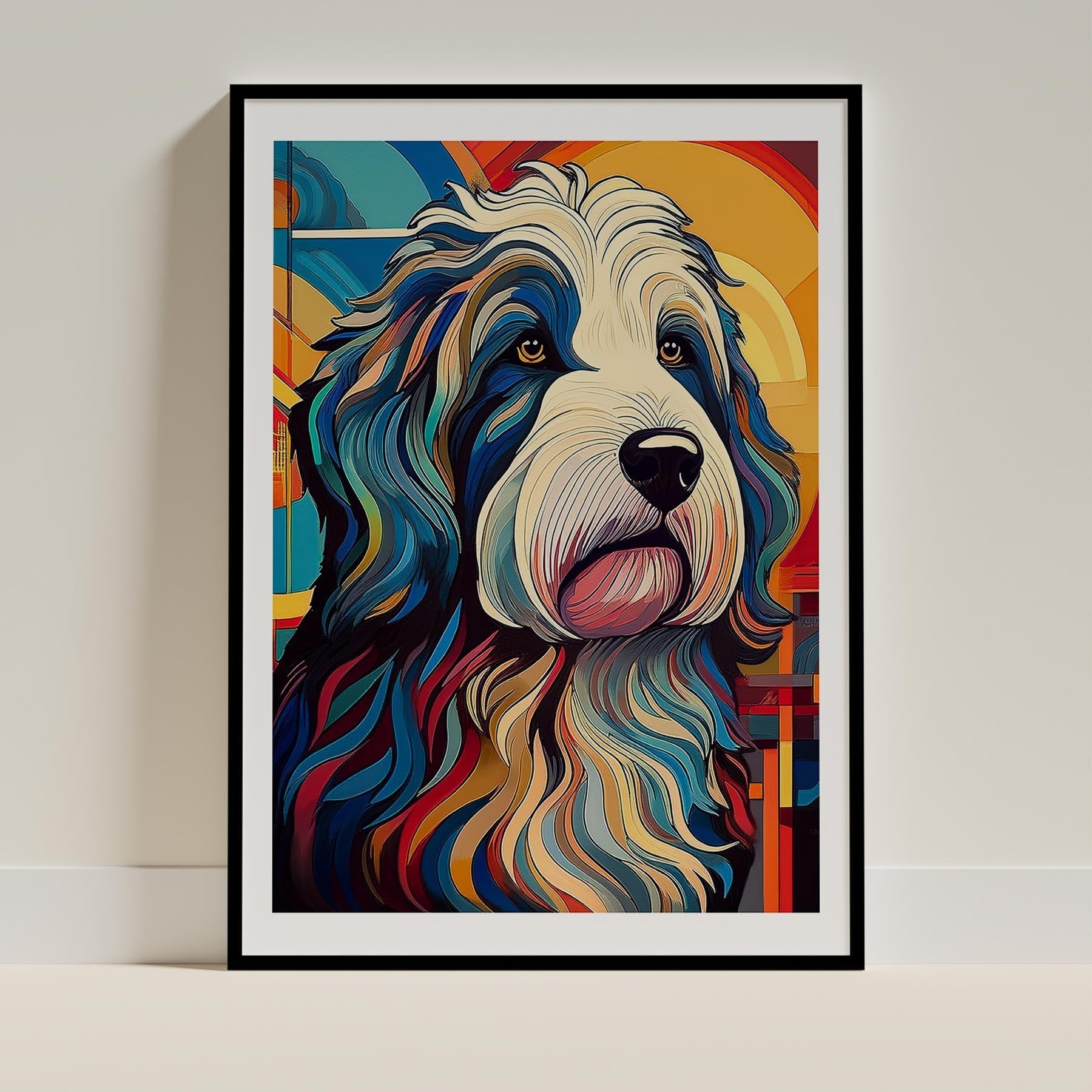 Old English Sheepdog Colour Graphics image 0