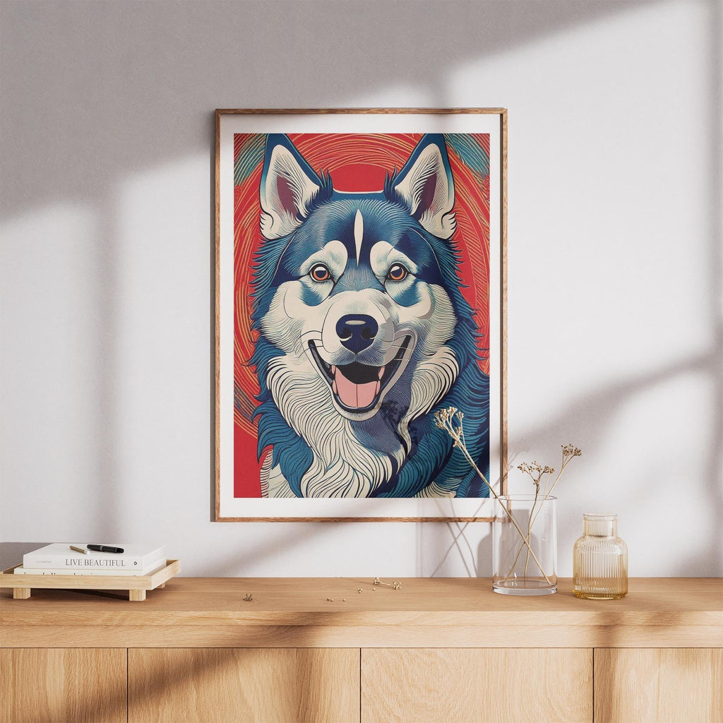 Siberian Husky Hokusai Japanese Inspired Dog Series 1 image 8