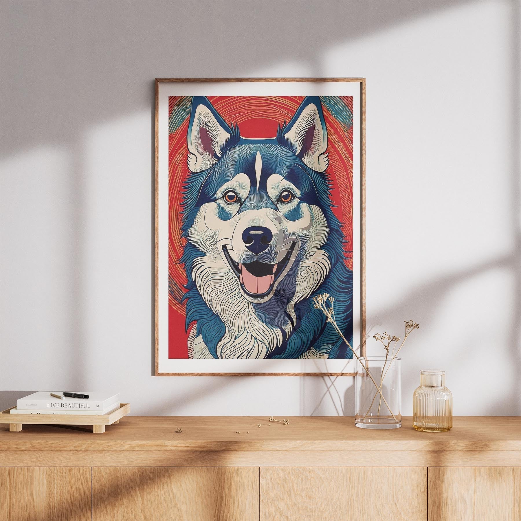 Siberian Husky Hokusai Japanese Inspired Dog Series 1 image 8