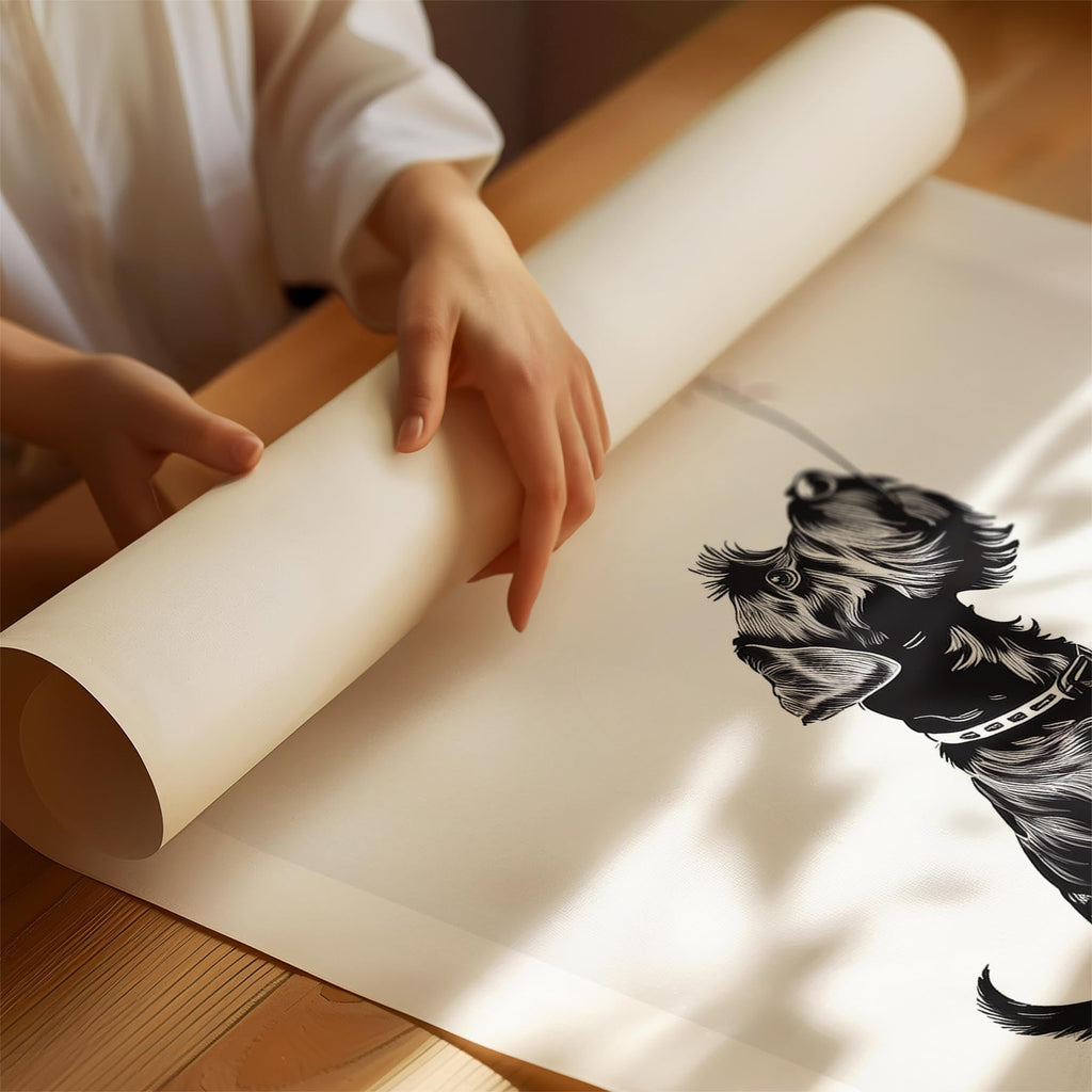 Schnauzer DOGSY Series inspired by the Art of Banksy with text Dogsy image 1