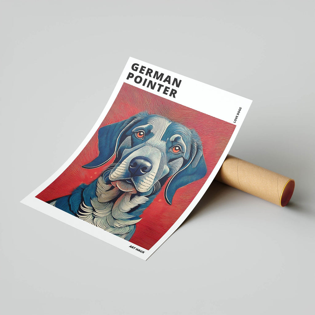 German Pointer Hokusai Japanese Inspired Dog Series with Text image 6