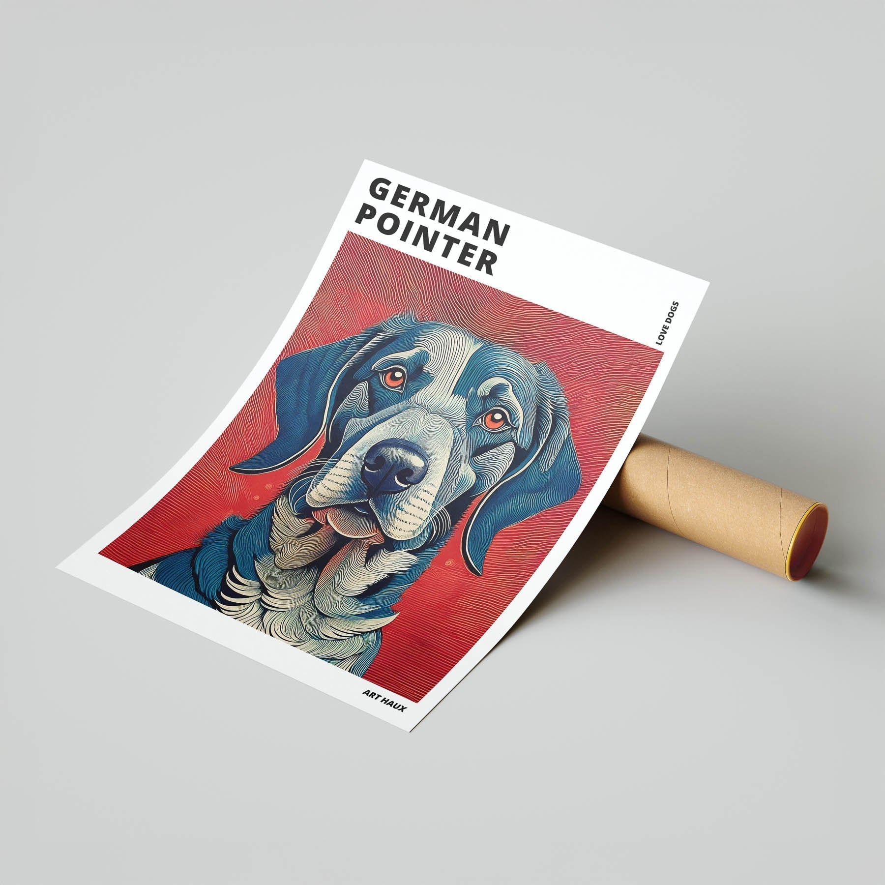 German Pointer Hokusai Japanese Inspired Dog Series with Text image 6