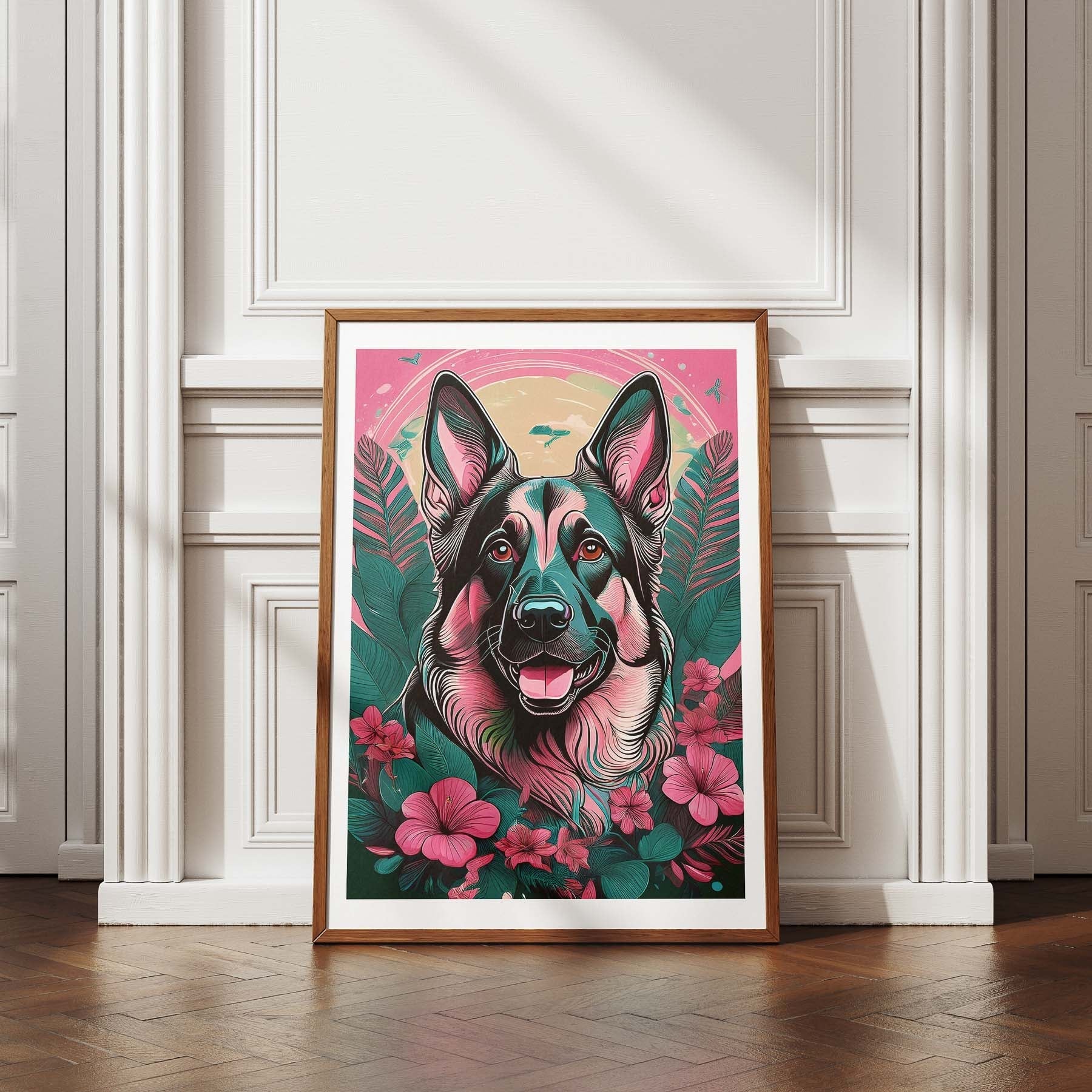 German Shepherd Flowery Dog image 4