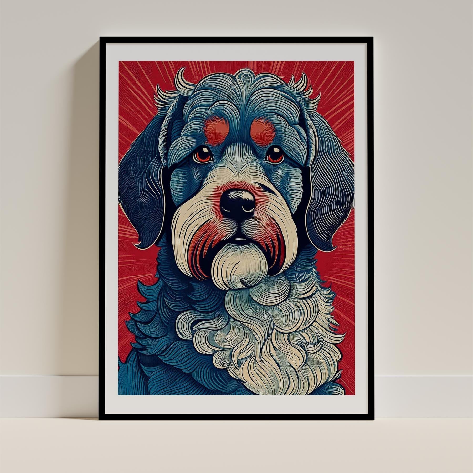 Cavoodle Hokusai Japanese Inspired Dog Series 6 image 0
