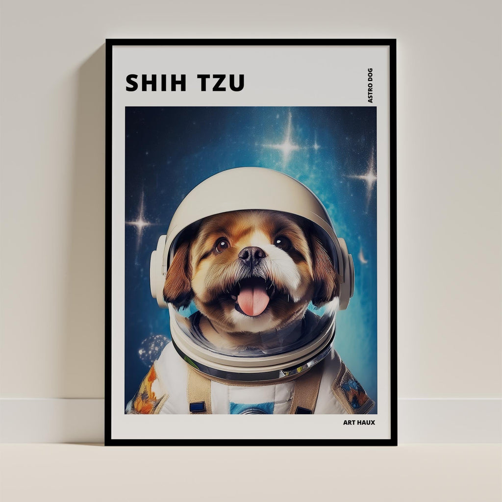 Shih Tzu Astronaut Dog Series with Text Astro Dog image 0