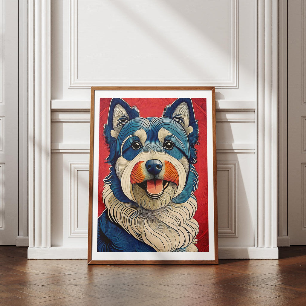 Australian Terrier Hokusai Japanese Inspired Dog Series image 4