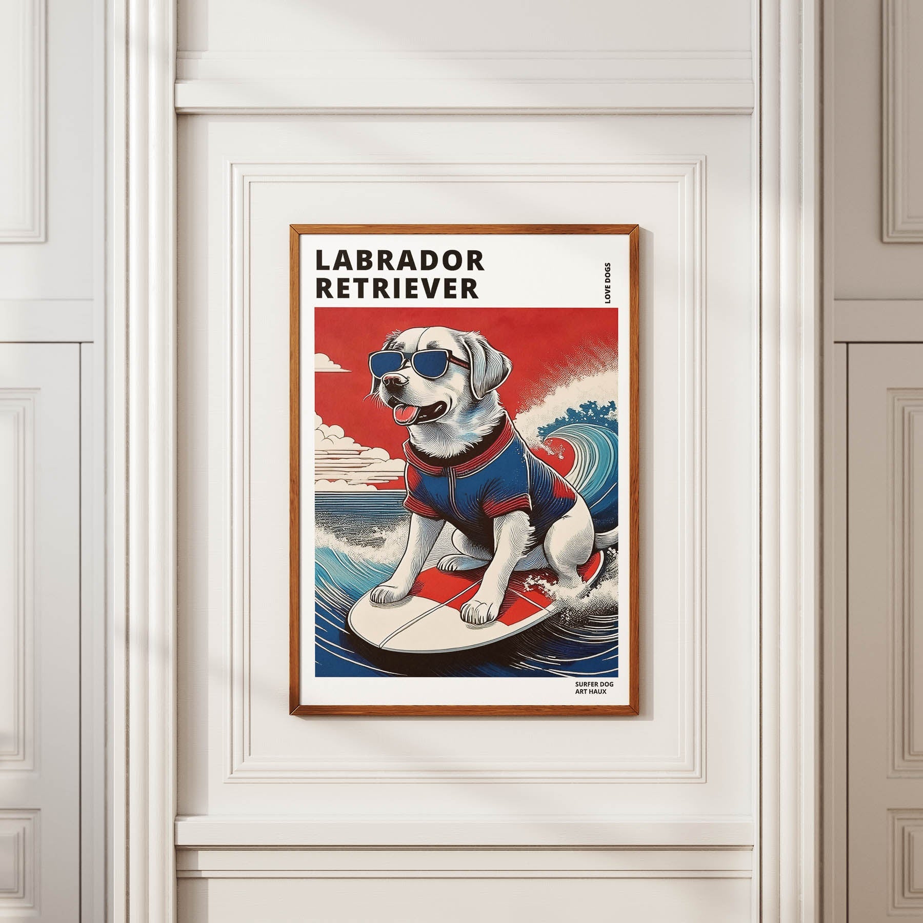 Labrador Retreiver Hokosai Surfer Dogs 2 image 2