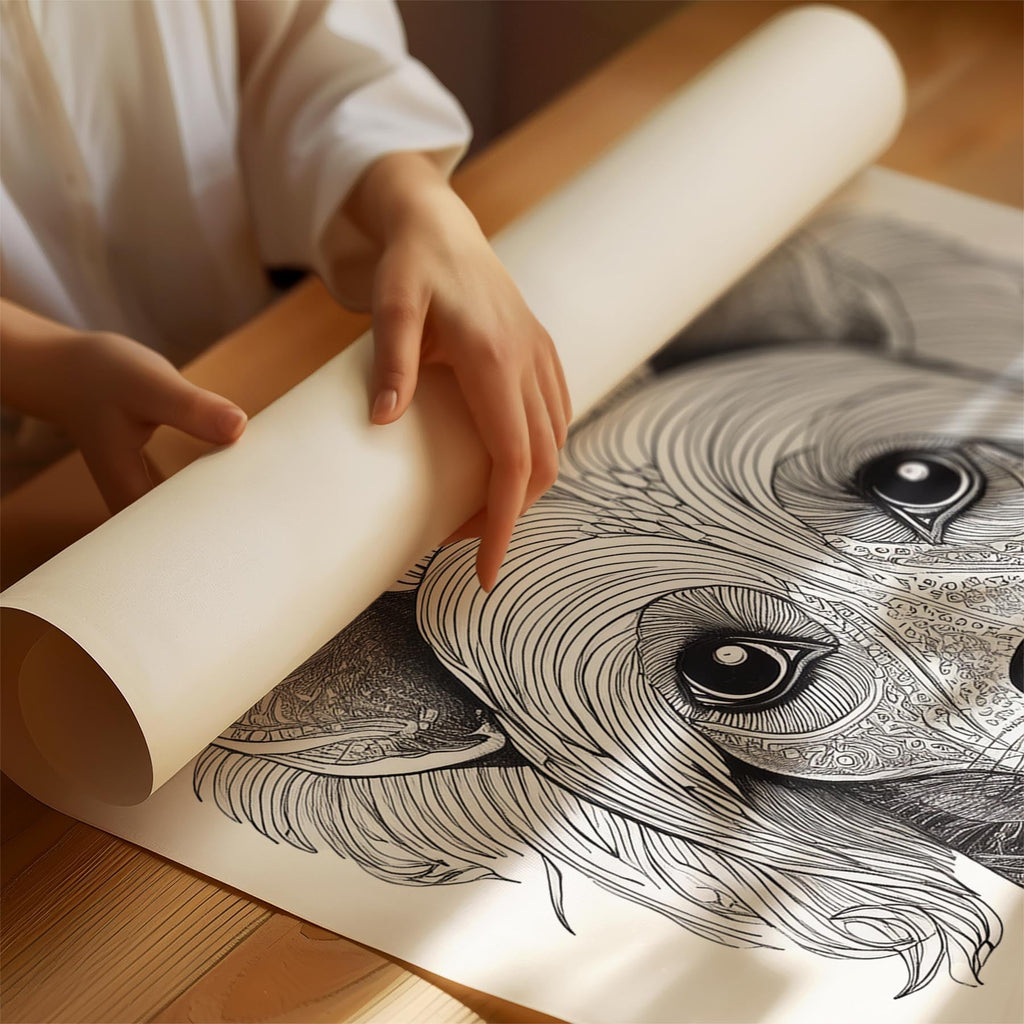 Chinese Crested Mandala Black and White Dog Series image 1