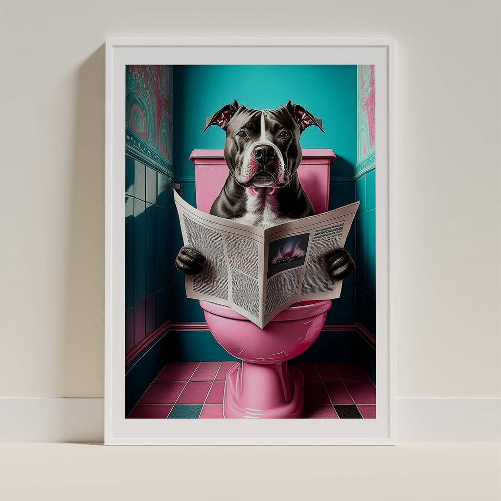 American Pitbull Terrier Toilet Dogs PInk and Turquise image 9
