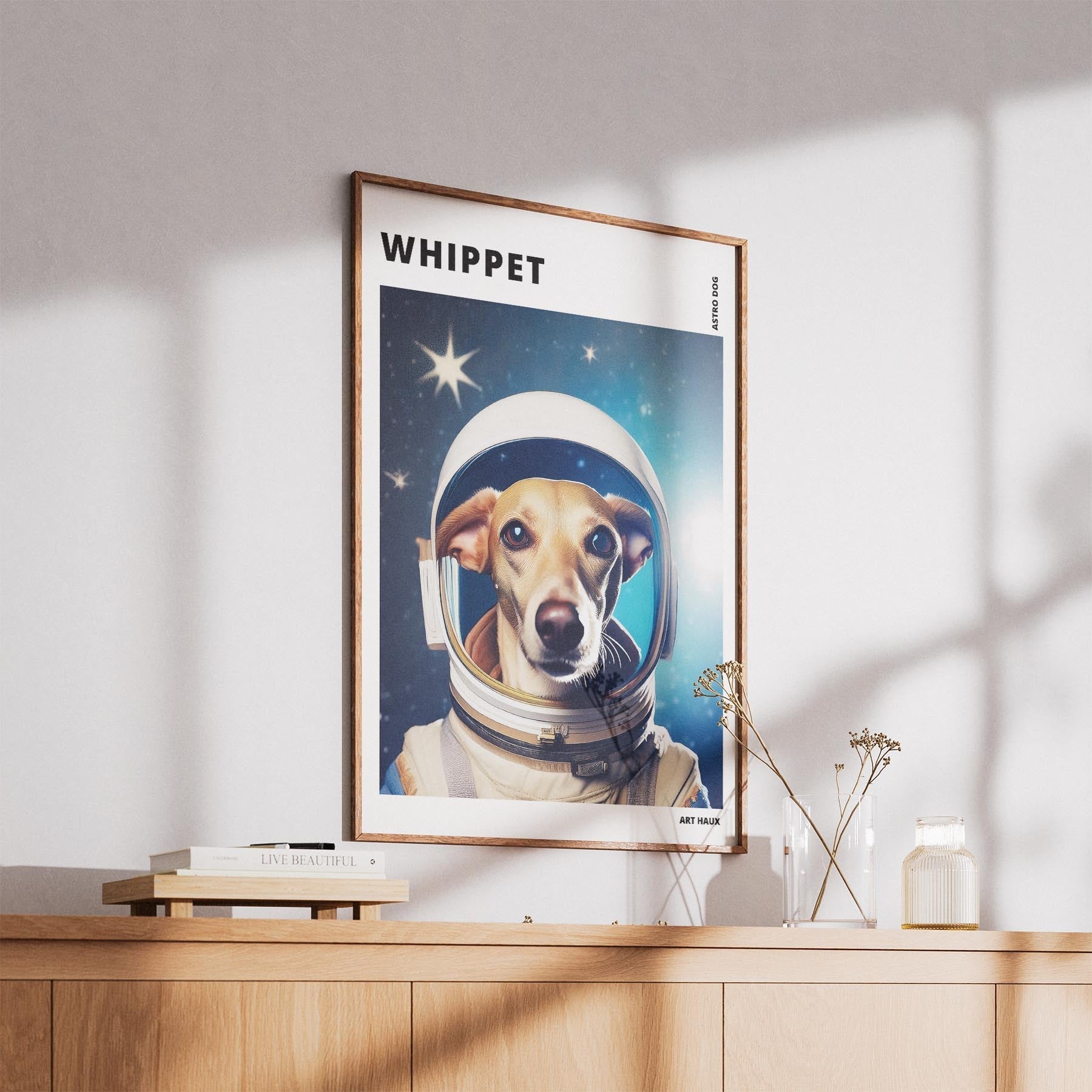 Whippet Astronaut Dog Series with Text Astro Dog image 5