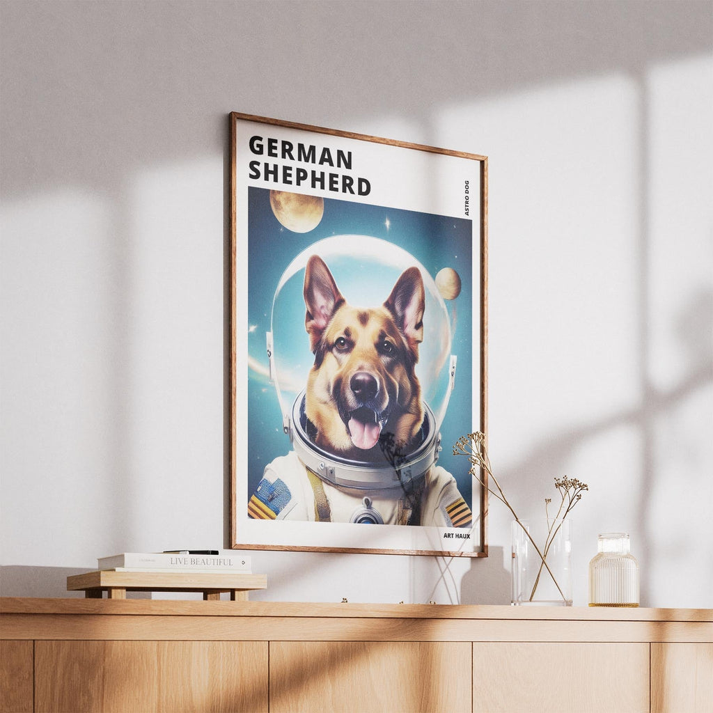 German Shepherd Astronaut Dog Series with Text Astro Dog image 5