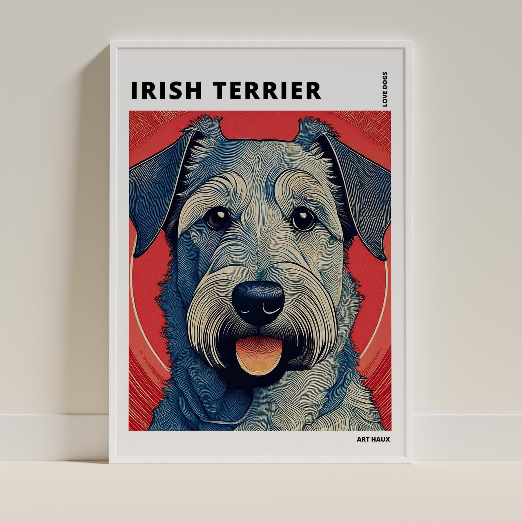 Irish Setter Hokusai Japanese Inspired Dog Series with Text image 8