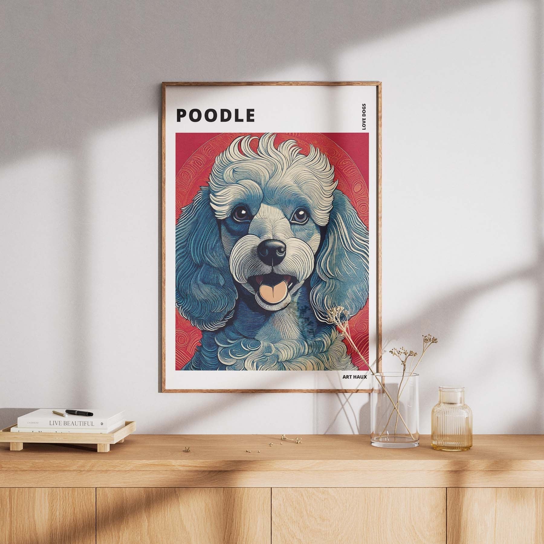 Poodle Hokusai Japanese Inspired Dog Series with Text image 7