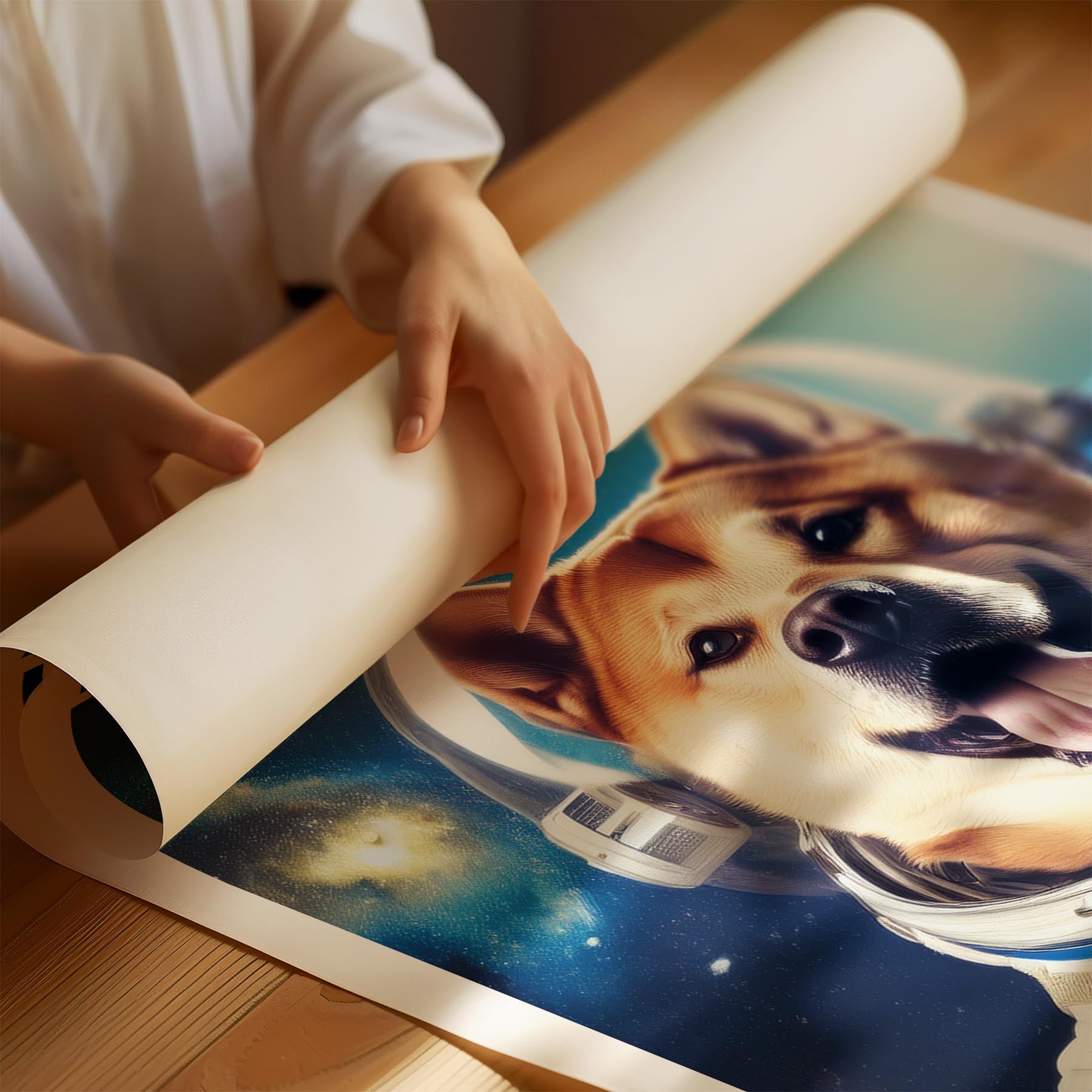 Akita Inu Astronaut Dog Series with Text Astro Dog image 1